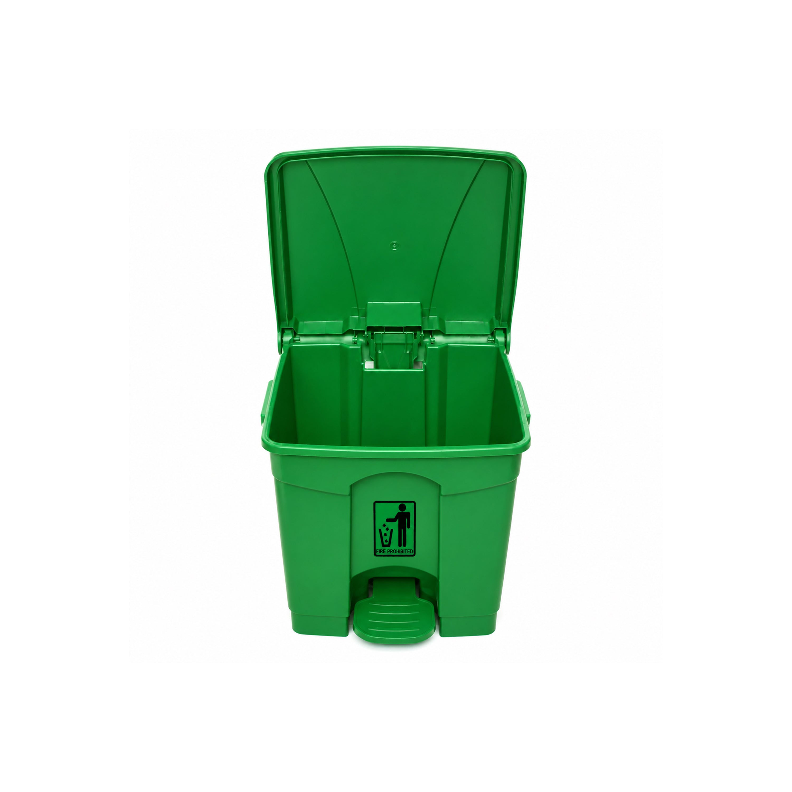 Deluxe 30-Liter Plastic Push-Pedal Rectangular Dustbins