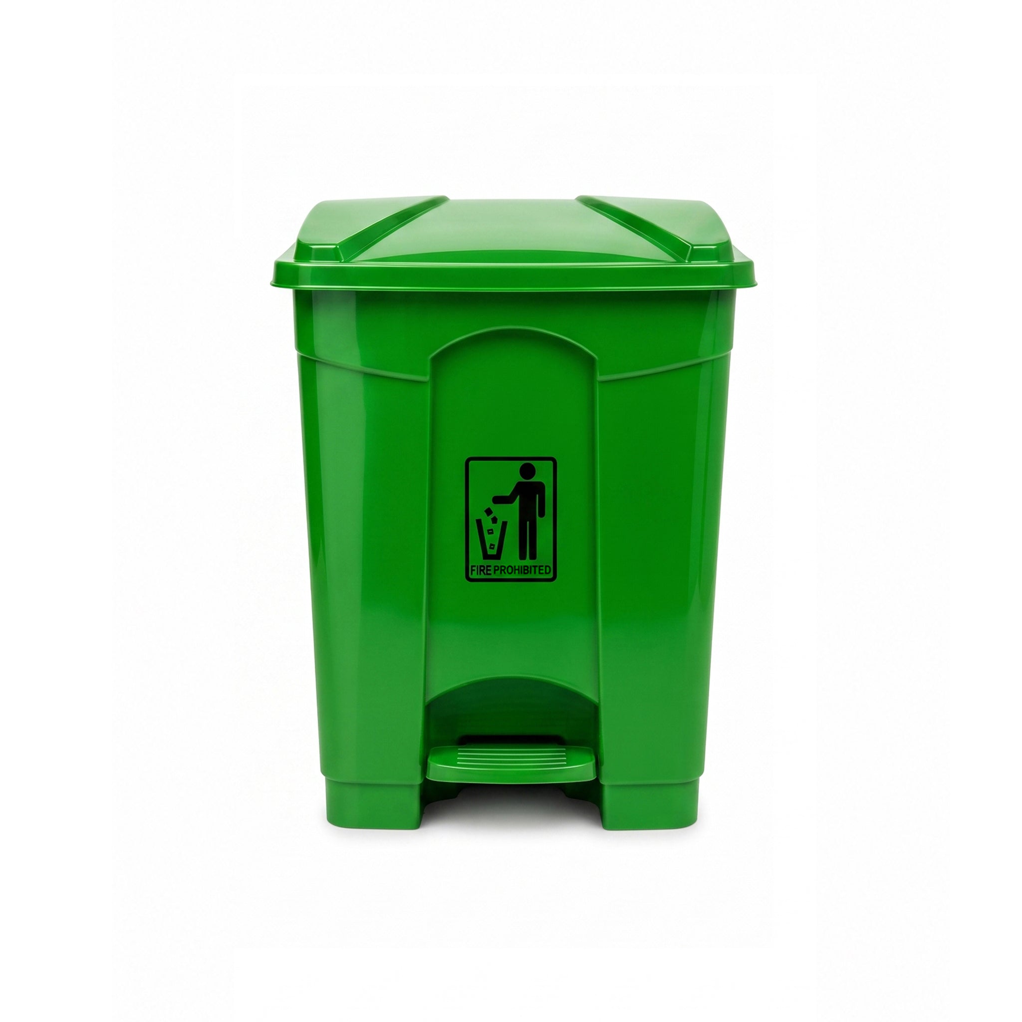 Deluxe 50-Liter Plastic Rectangular Push-Pedal Dustbins
