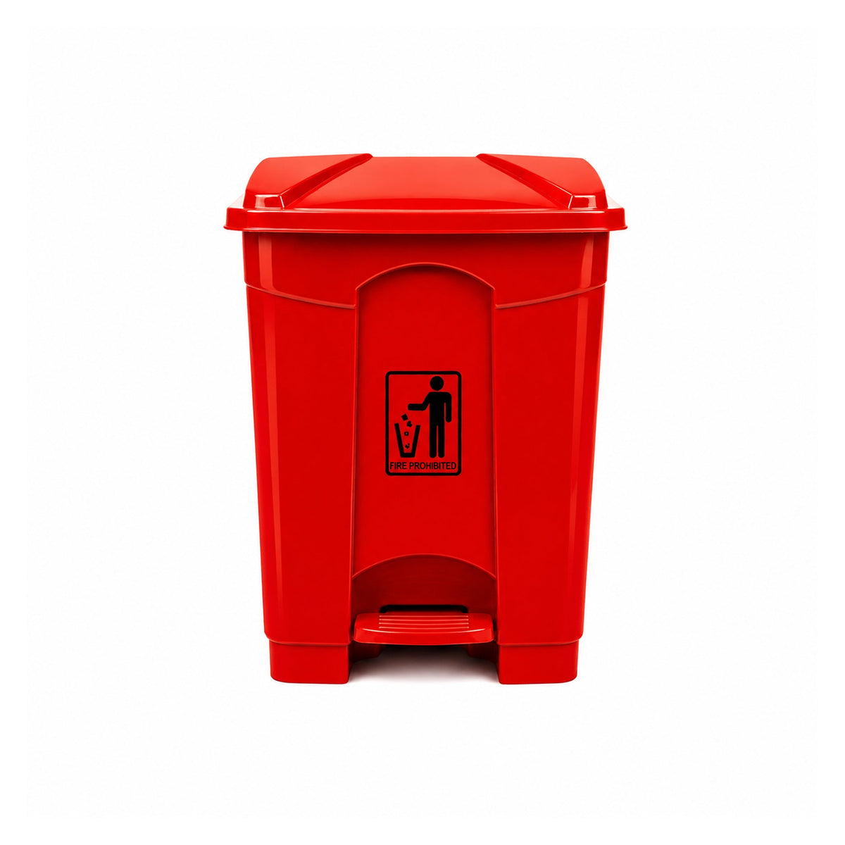 Deluxe 50-Liter Matte Plastic Rectangular Push-Pedal Dustbins Kaka Bawa Sons