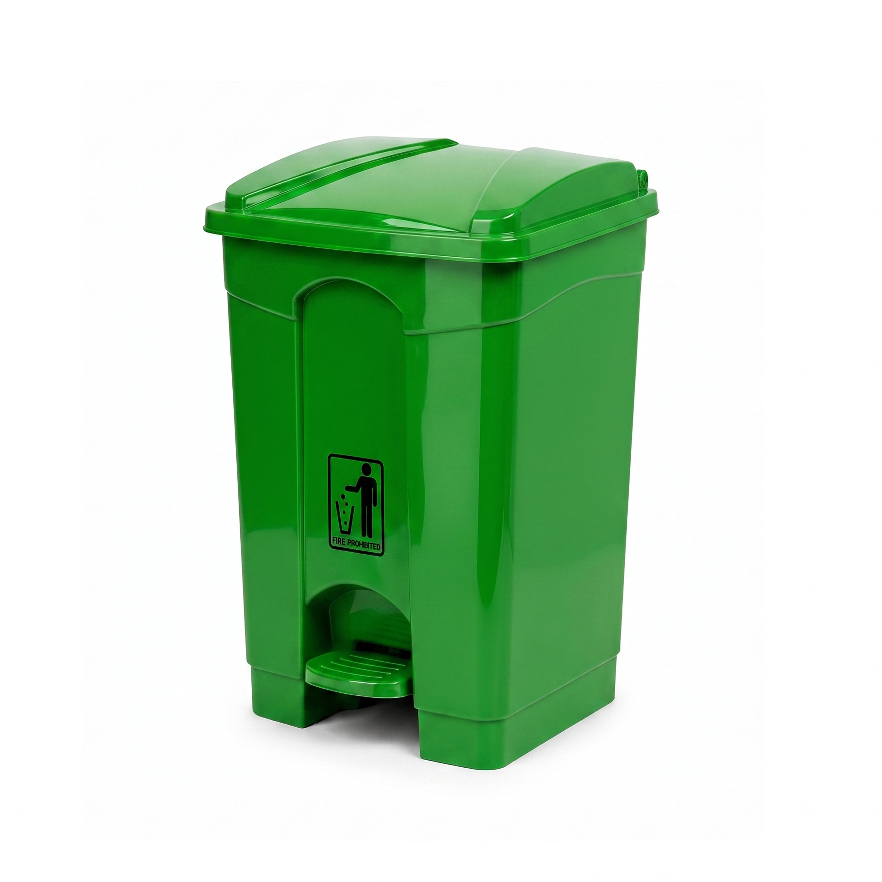 Deluxe 50-Liter Plastic Rectangular Push-Pedal Dustbins