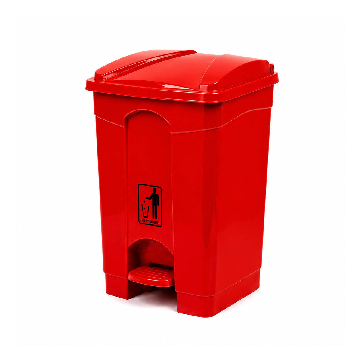 Deluxe 50-Liter Matte Plastic Rectangular Push-Pedal Dustbins Kaka Bawa Sons