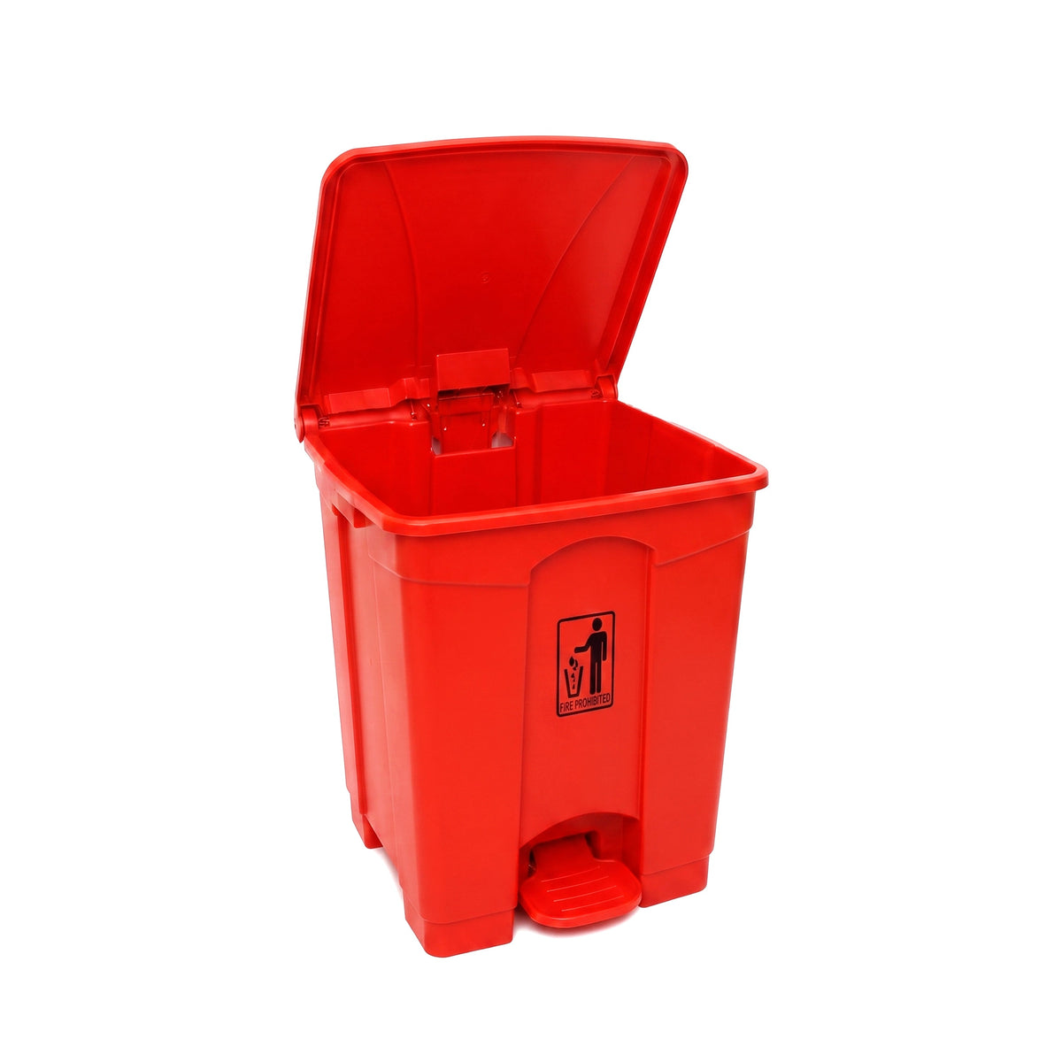 Deluxe 50-Liter Matte Plastic Rectangular Push-Pedal Dustbins Kaka Bawa Sons