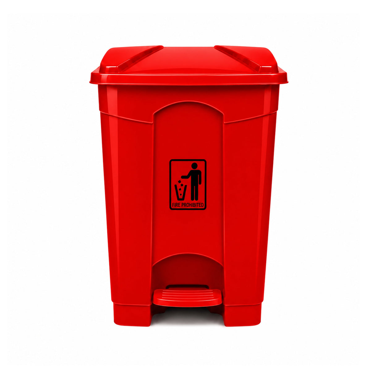 Deluxe 70-Liter Plastic Matte Rectangular Push-Pedal Dustbin Kaka Bawa Sons