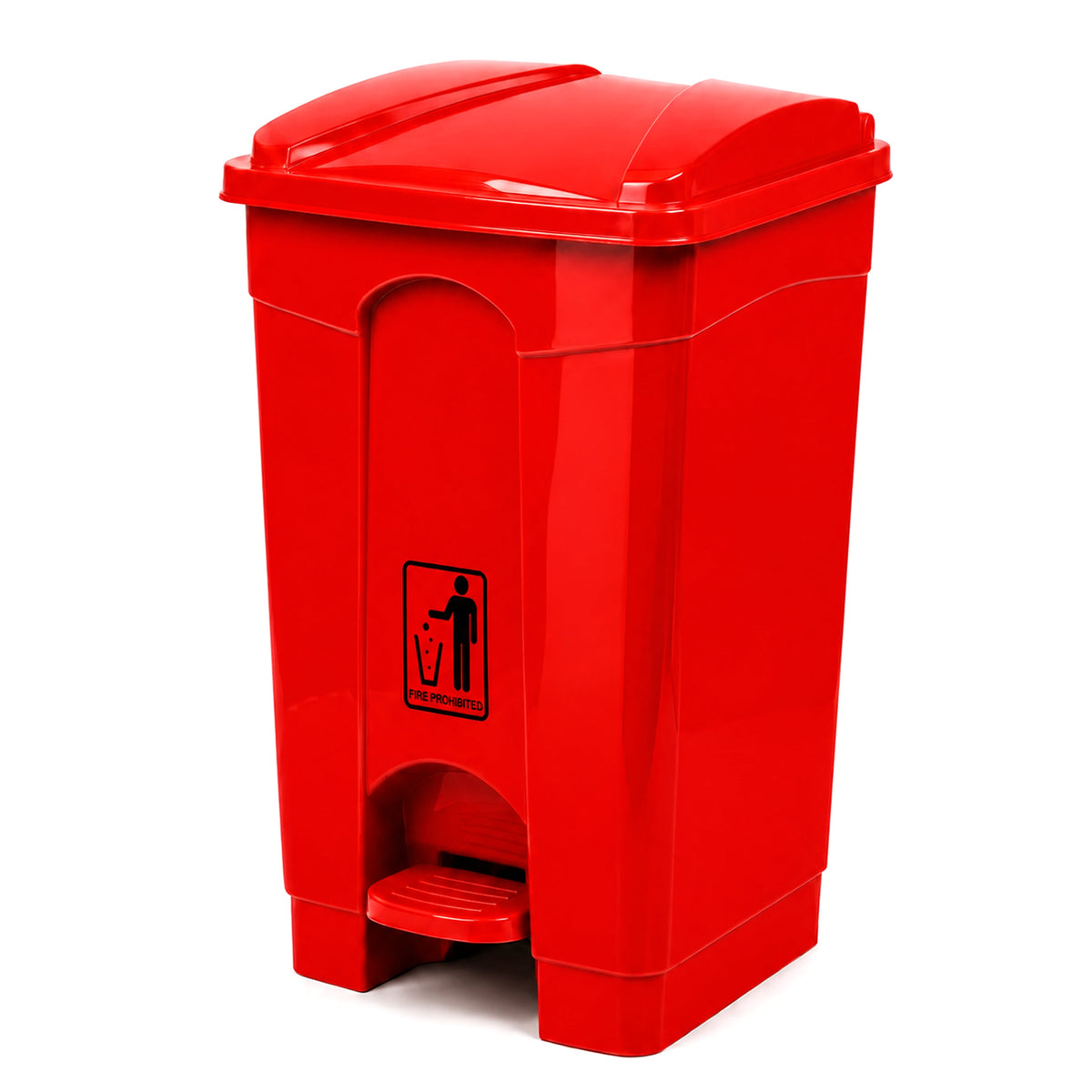 Deluxe 90-Liter Plastic Matte Rectangular Push-Pedal Dustbins Kaka Bawa Sons