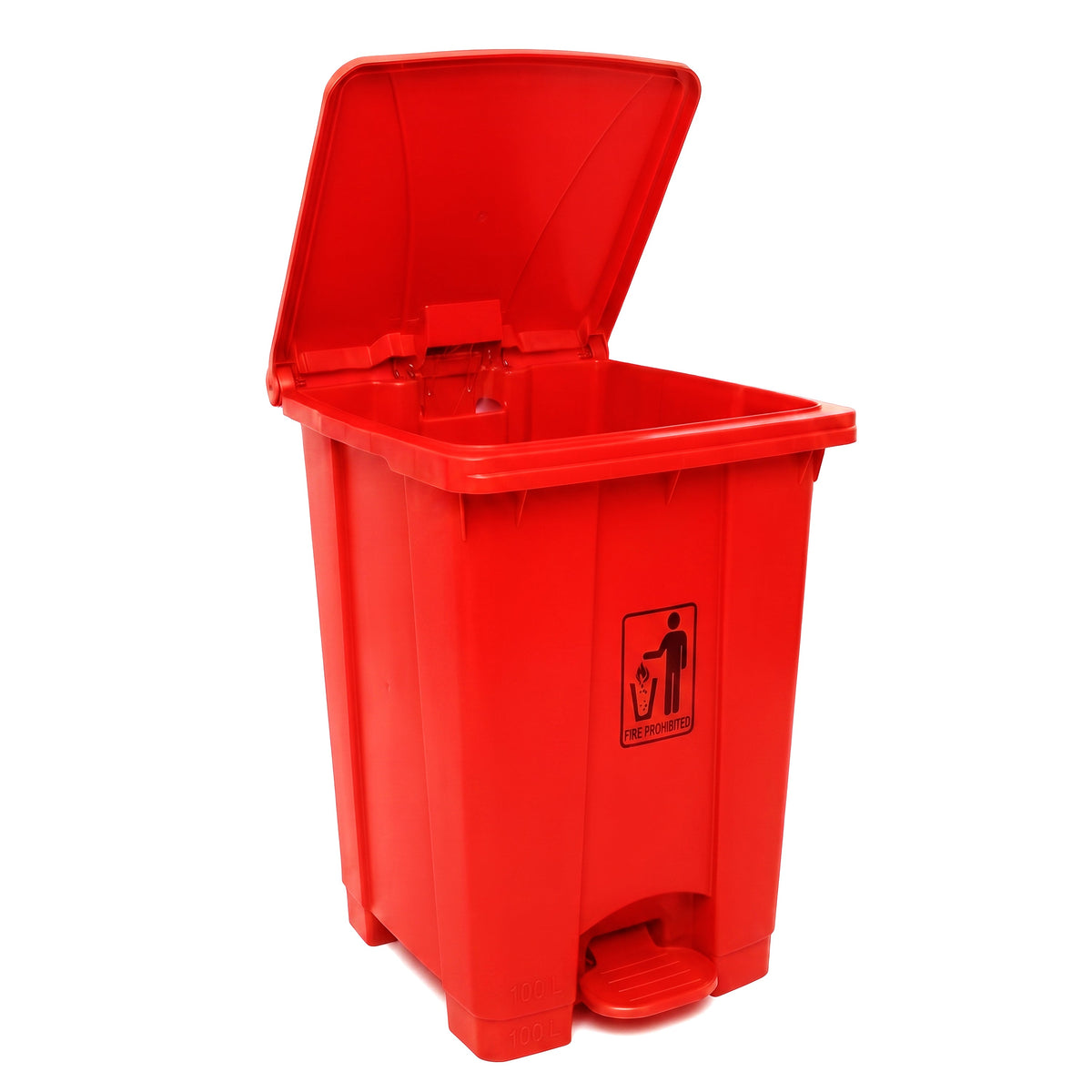 Deluxe 90-Liter Plastic Matte Rectangular Push-Pedal Dustbins Kaka Bawa Sons