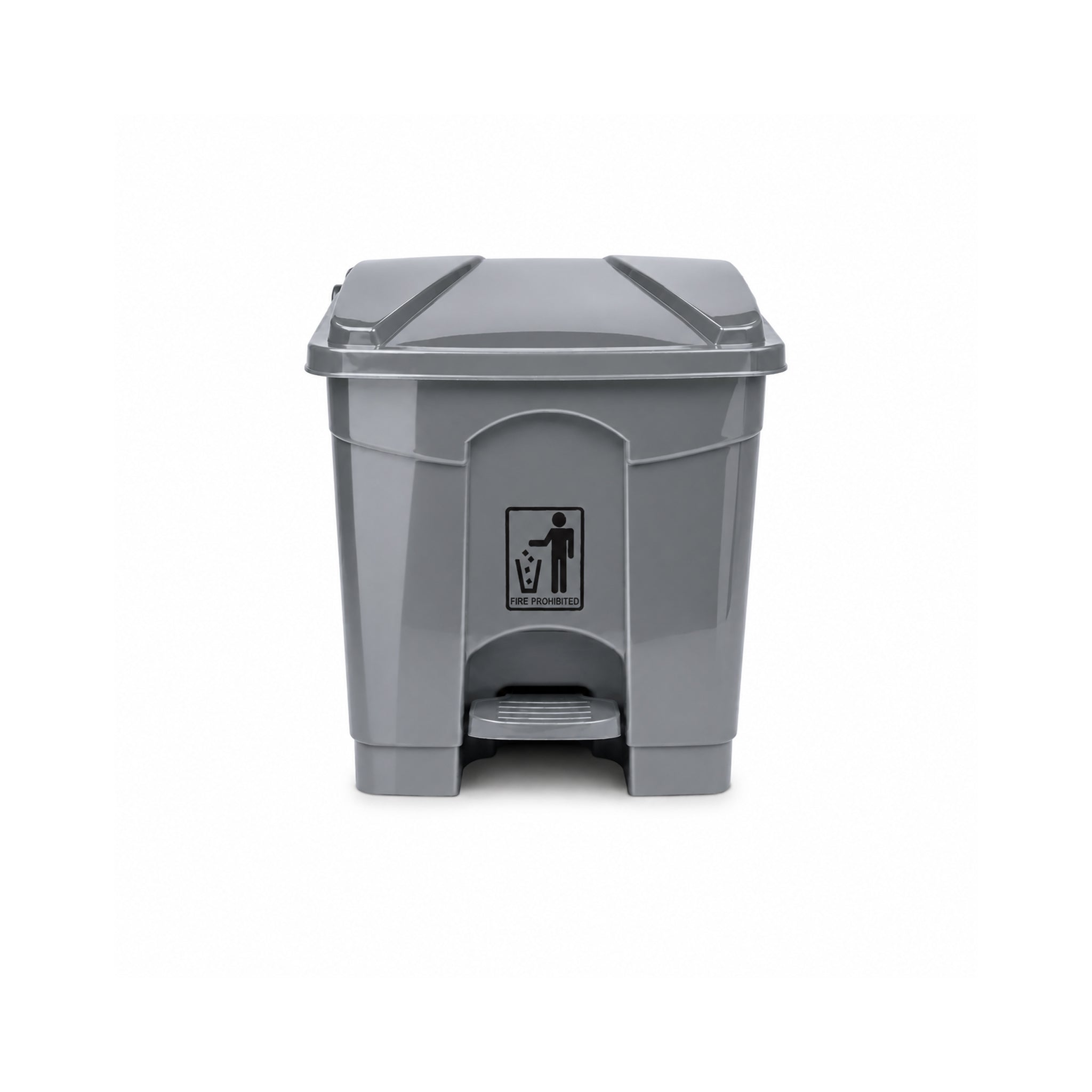 Deluxe 30-Liter Plastic Push-Pedal Rectangular Dustbins