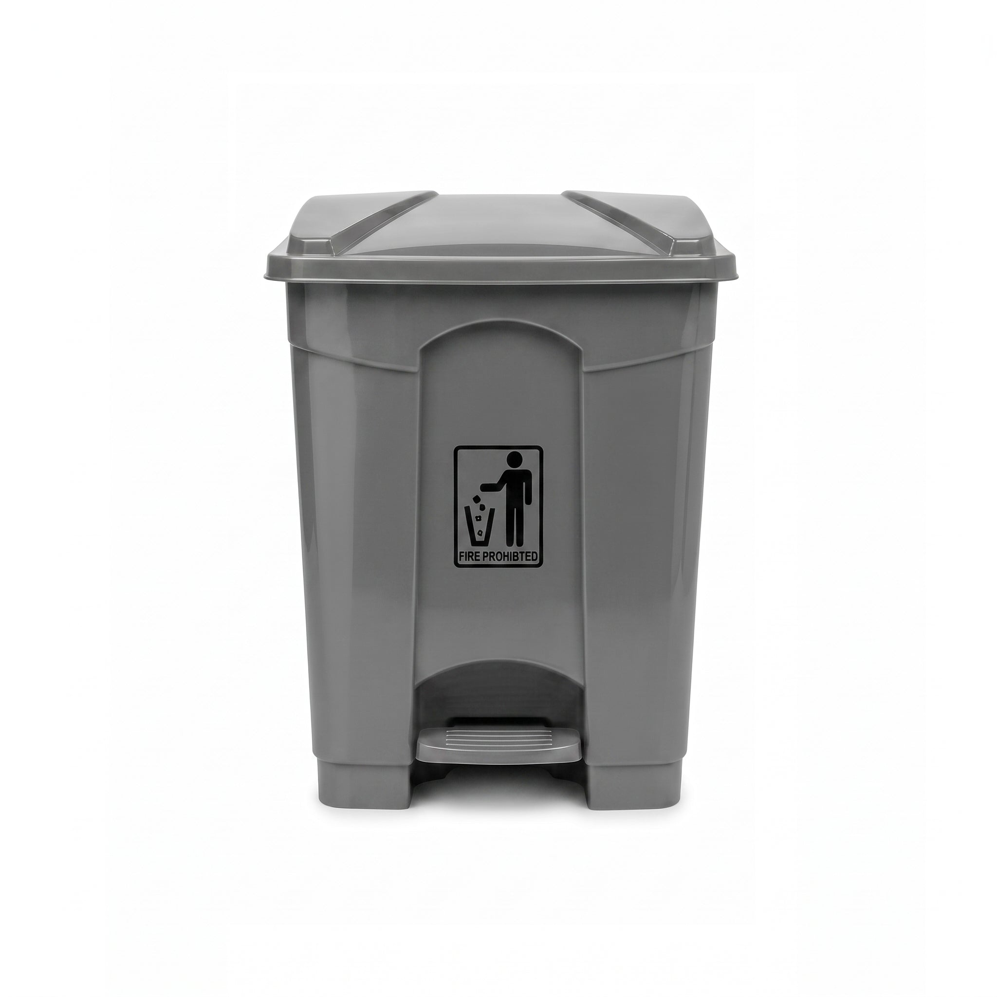 Deluxe 50-Liter Plastic Rectangular Push-Pedal Dustbins