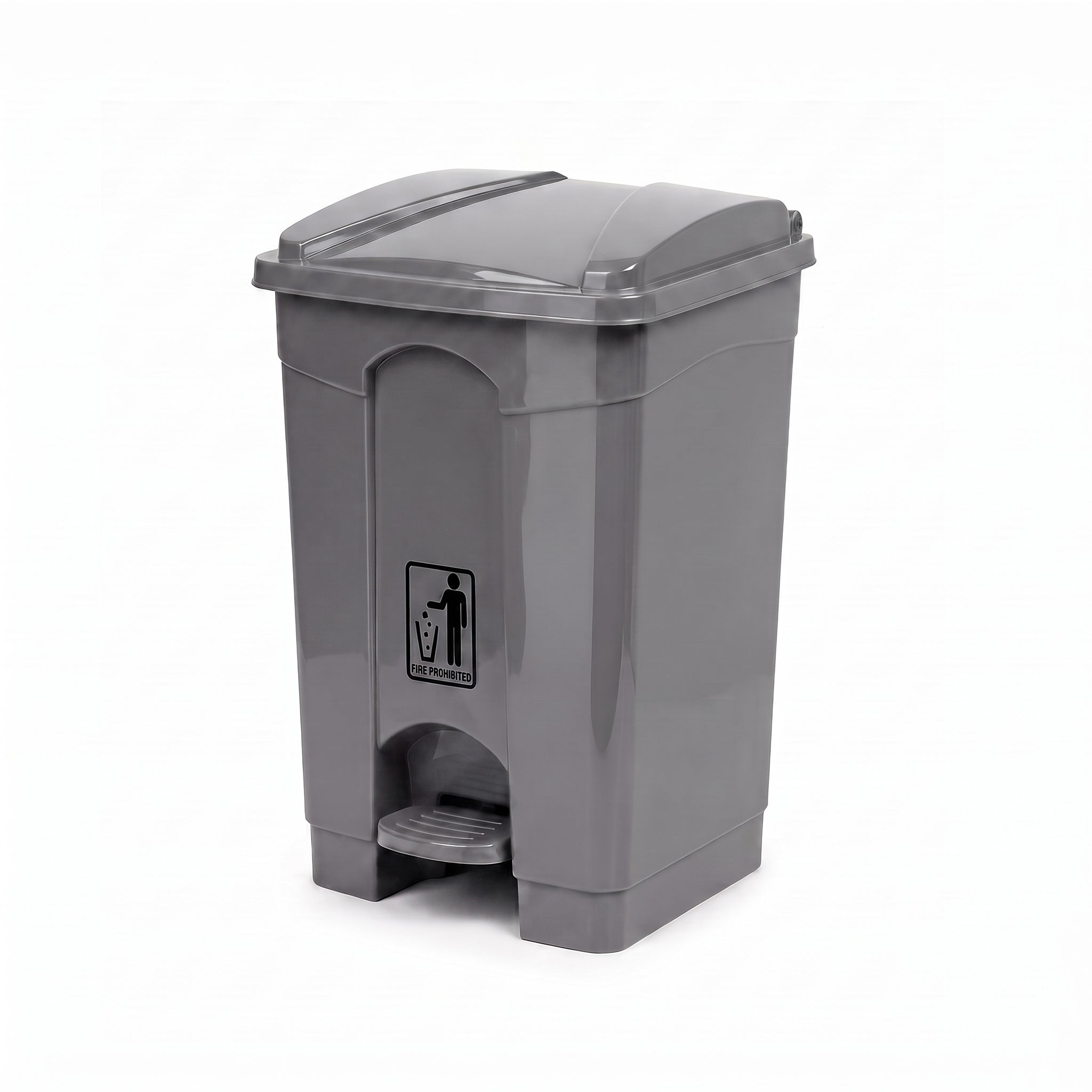 Deluxe 50-Liter Plastic Rectangular Push-Pedal Dustbins
