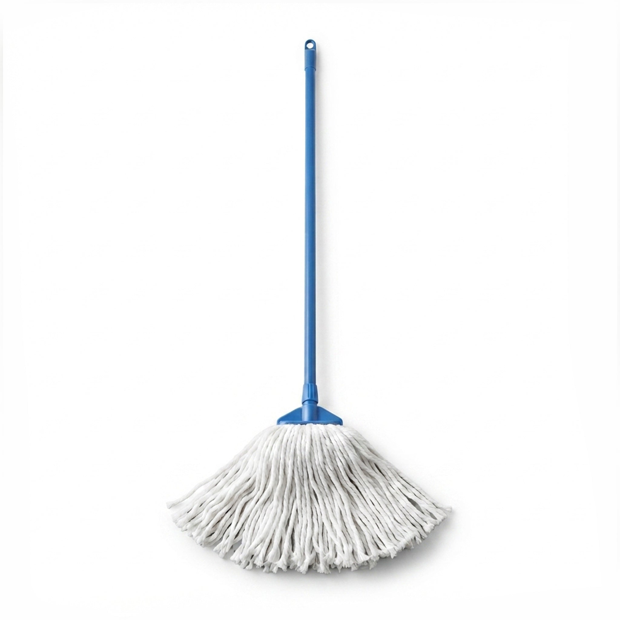 Clear 16-Inch Blue Handle Plastic Wet Mop