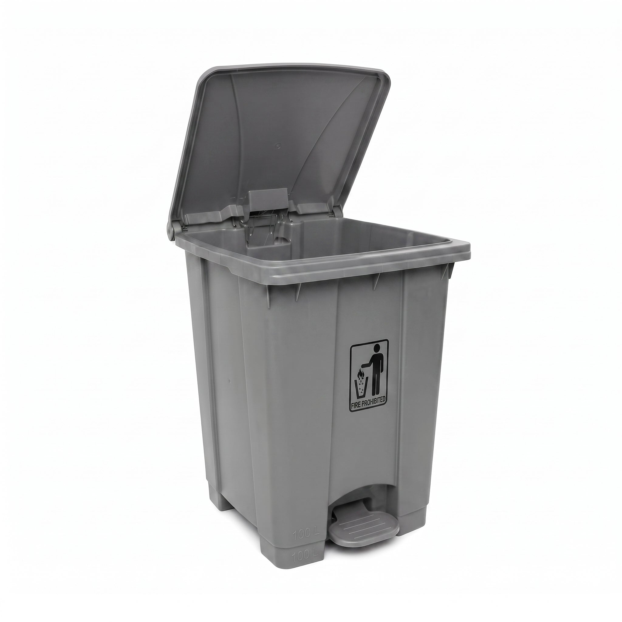 Deluxe 70-Liter Plastic Rectangular Push-Pedal Dustbin