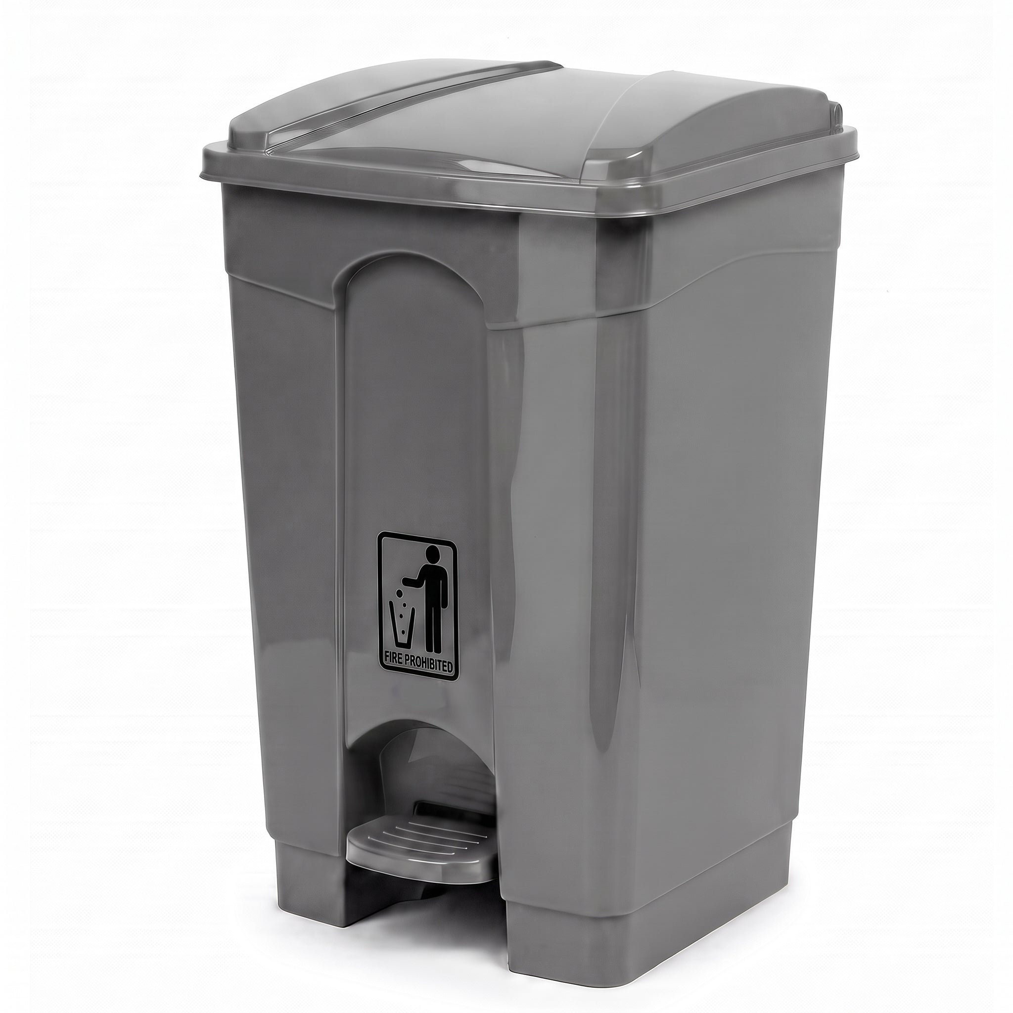 Deluxe 90-Liter Plastic Rectangular Push-Pedal Dustbins