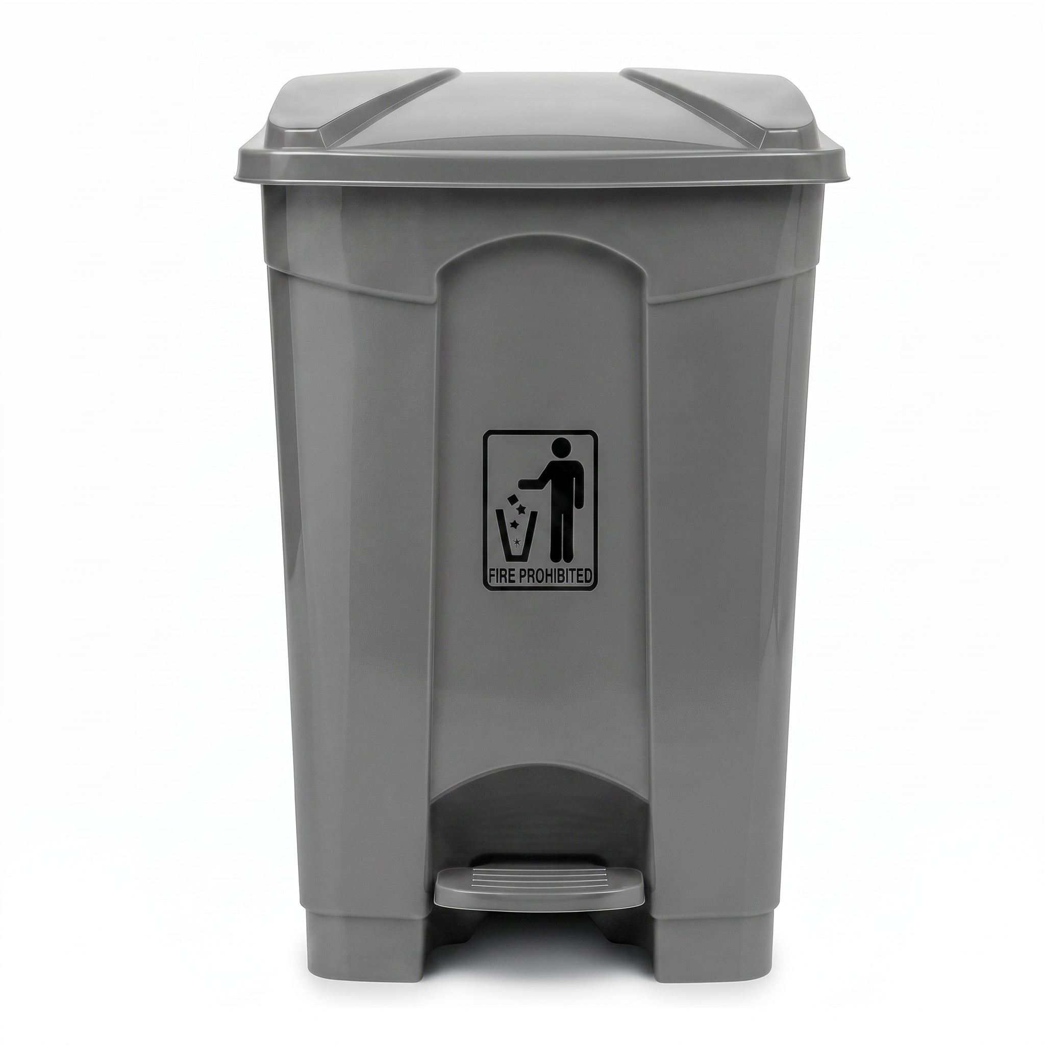 Deluxe 90-Liter Plastic Rectangular Push-Pedal Dustbins