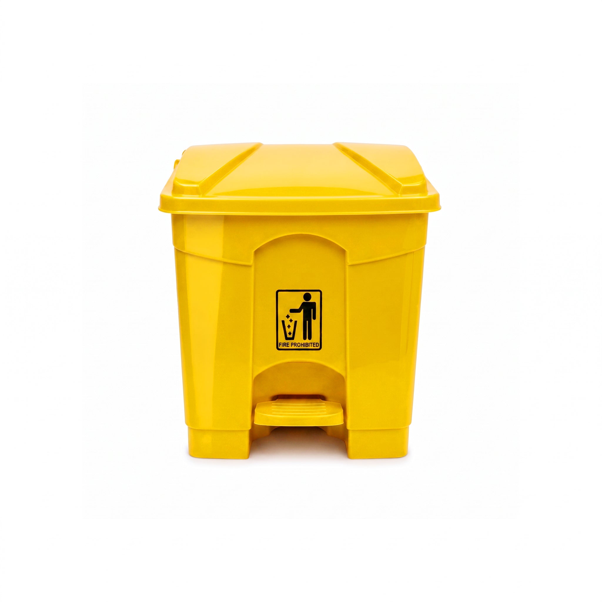 Deluxe 30-Liter Plastic Push-Pedal Rectangular Dustbins