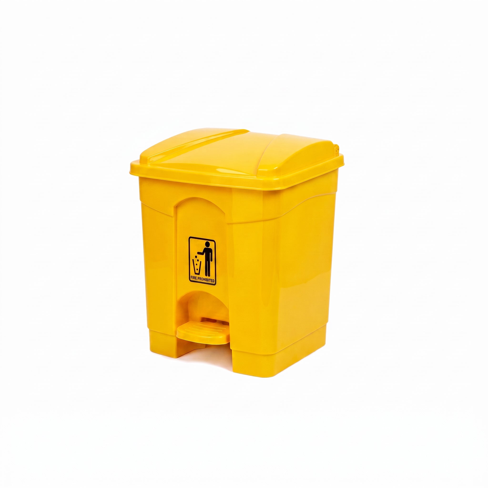 Deluxe 30-Liter Plastic Push-Pedal Rectangular Dustbins