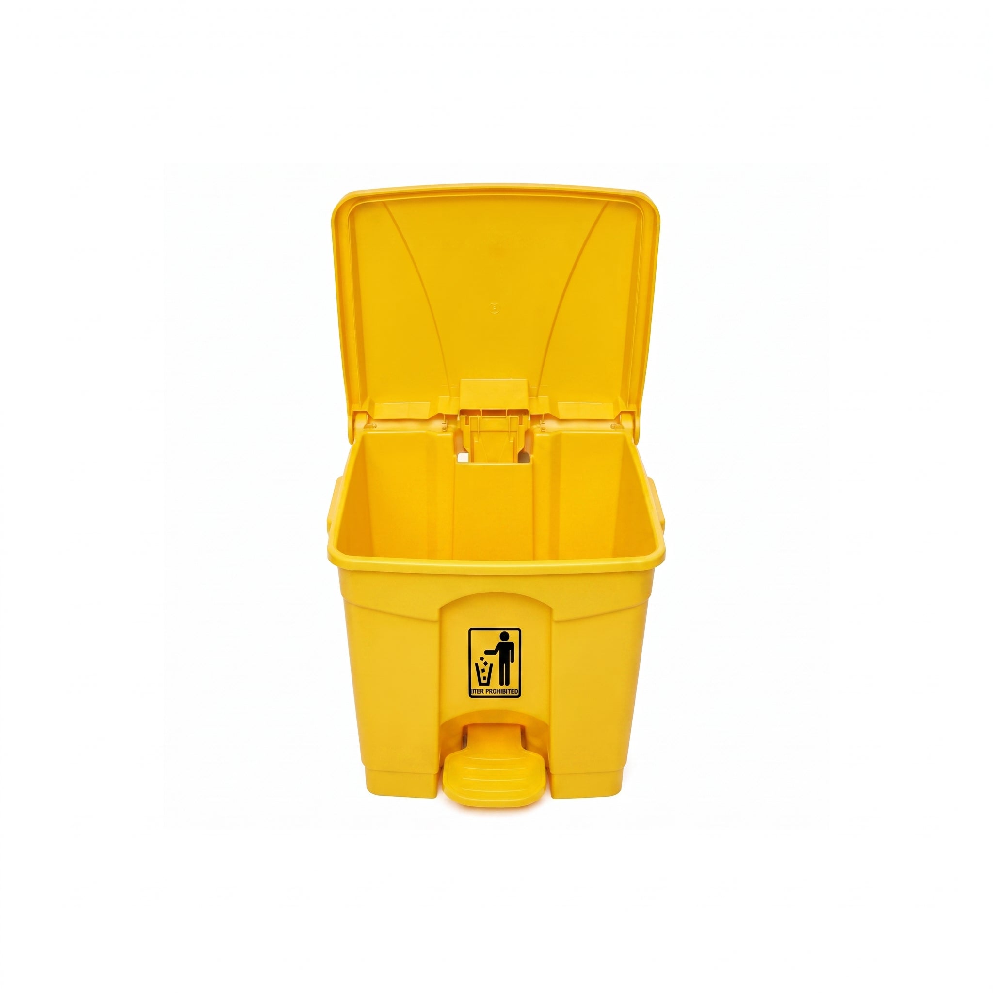 Deluxe 30-Liter Plastic Push-Pedal Rectangular Dustbins