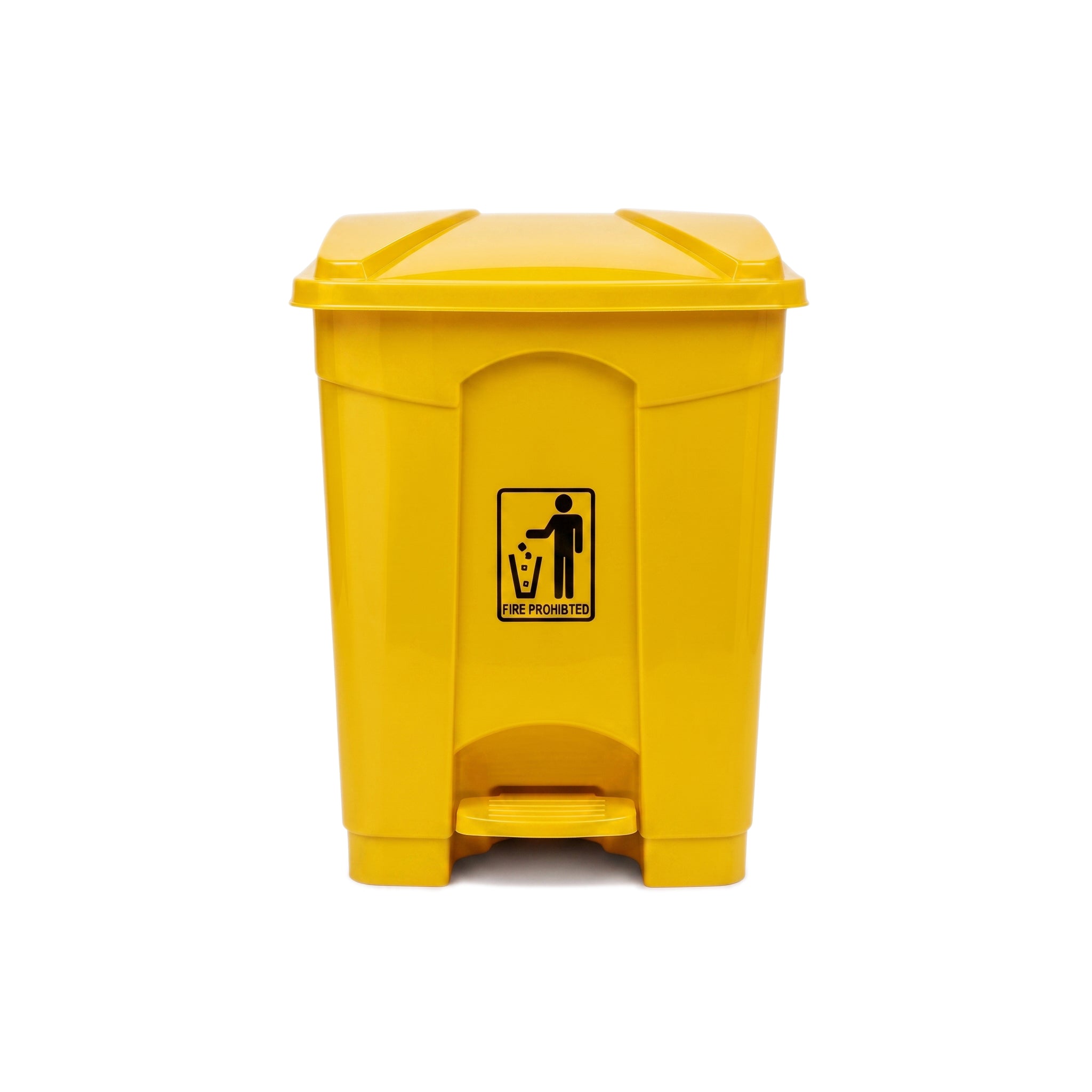 Deluxe 50-Liter Plastic Rectangular Push-Pedal Dustbins