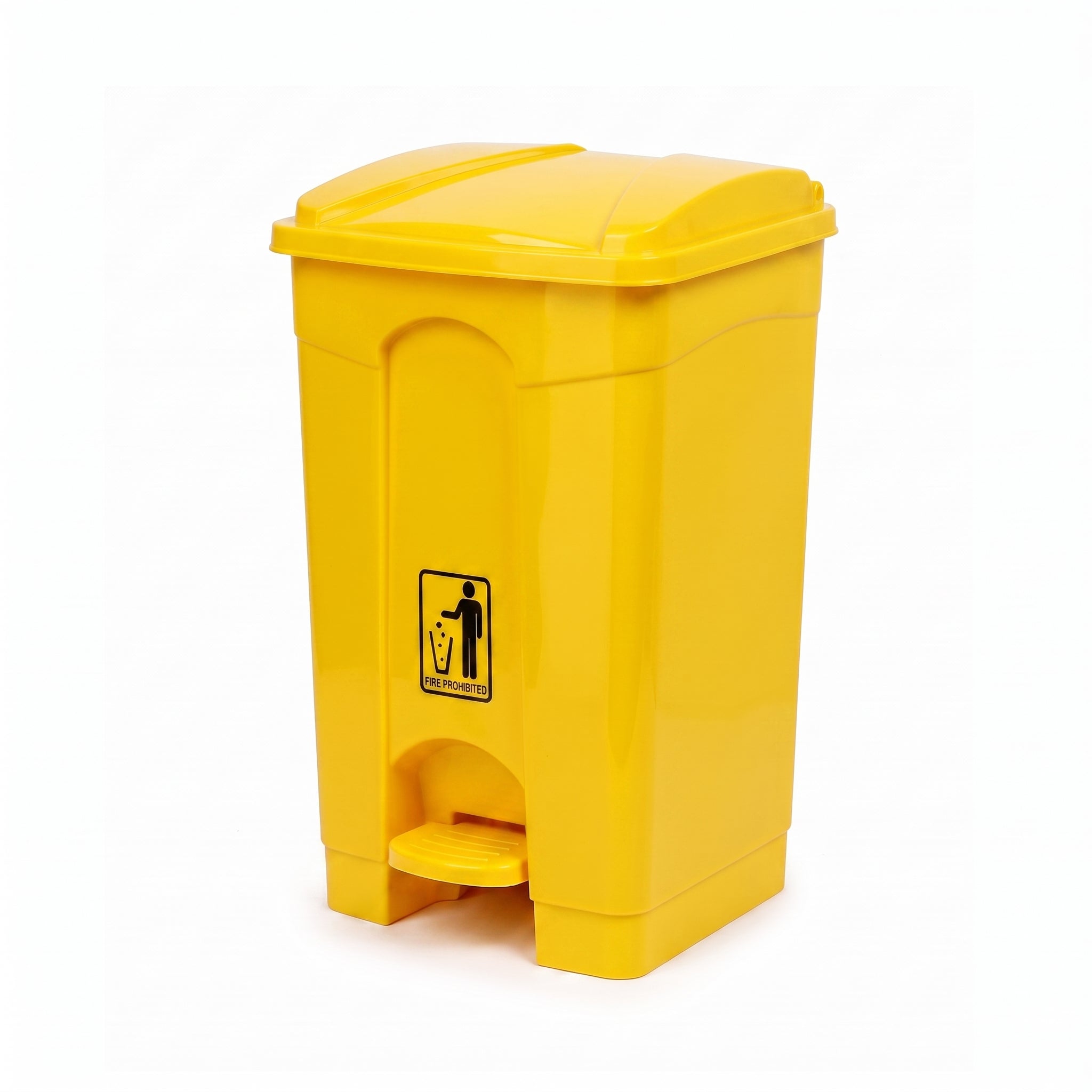 Deluxe 70-Liter Plastic Rectangular Push-Pedal Dustbin