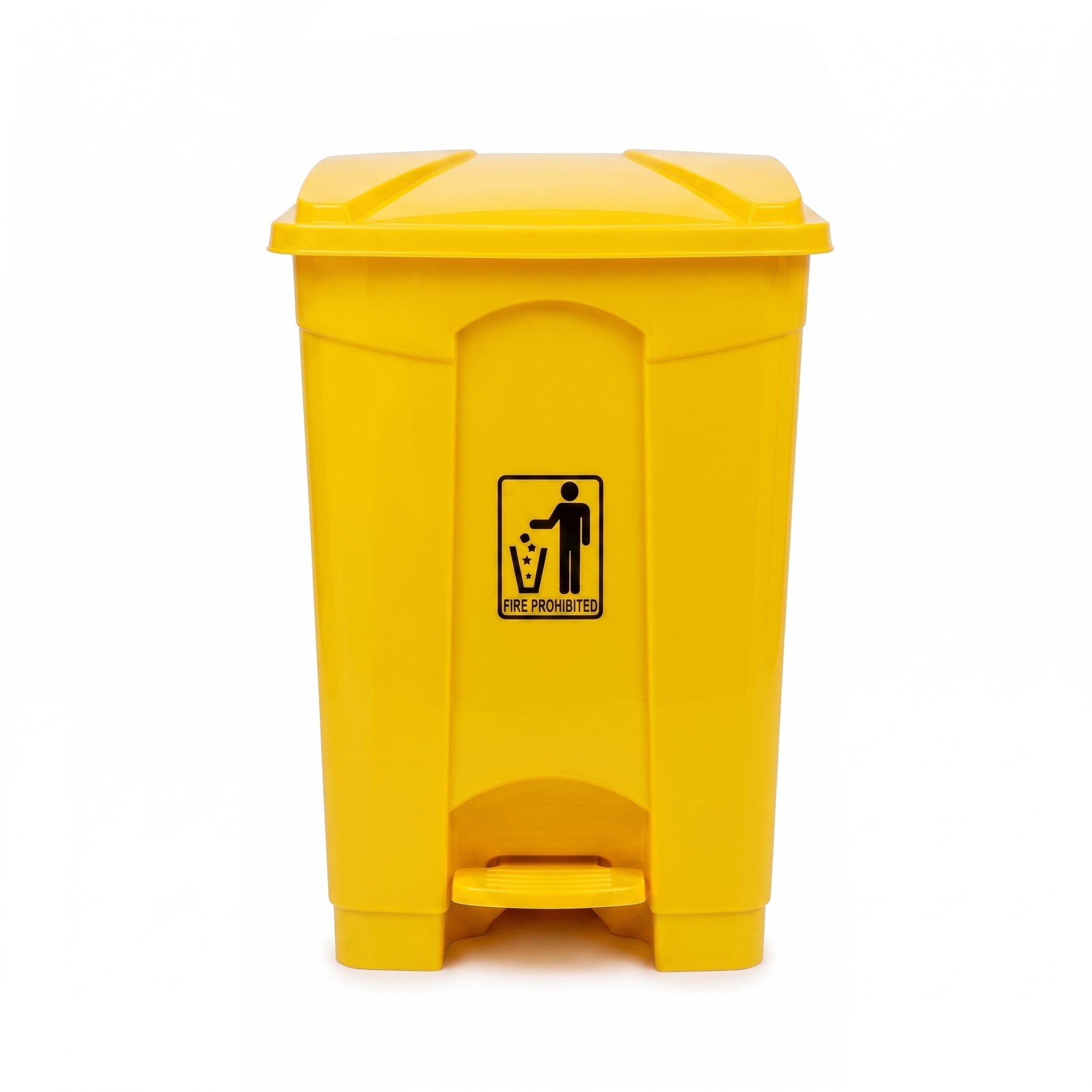 Deluxe 70-Liter Plastic Rectangular Push-Pedal Dustbin