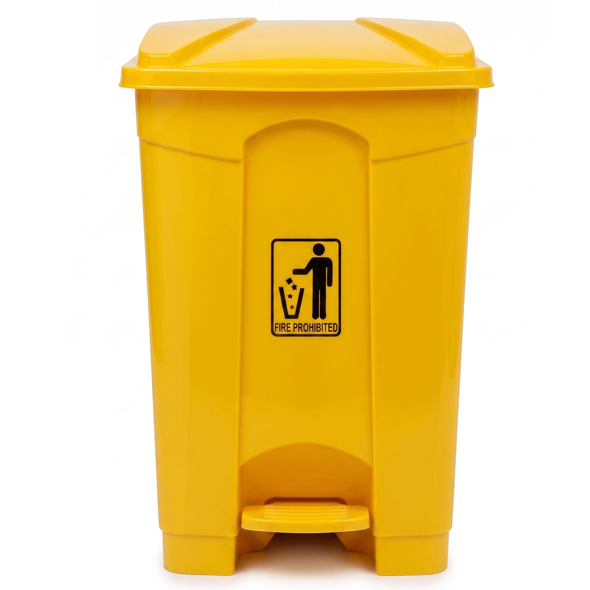 Deluxe 90-Liter Plastic Rectangular Push-Pedal Dustbins