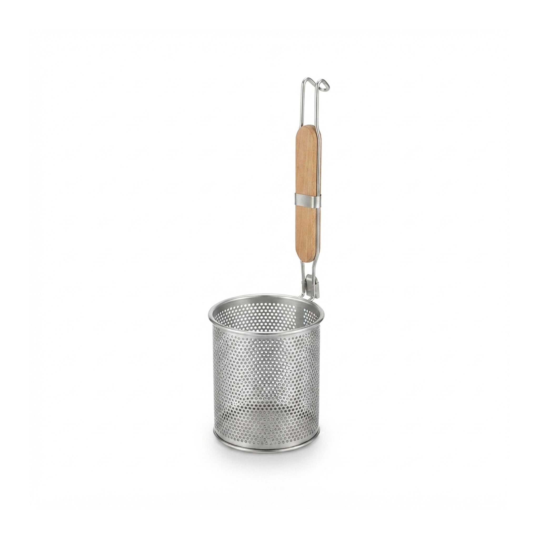 Yanek Stainless Steel Frying Mesh Baskets With Wooden Ladle