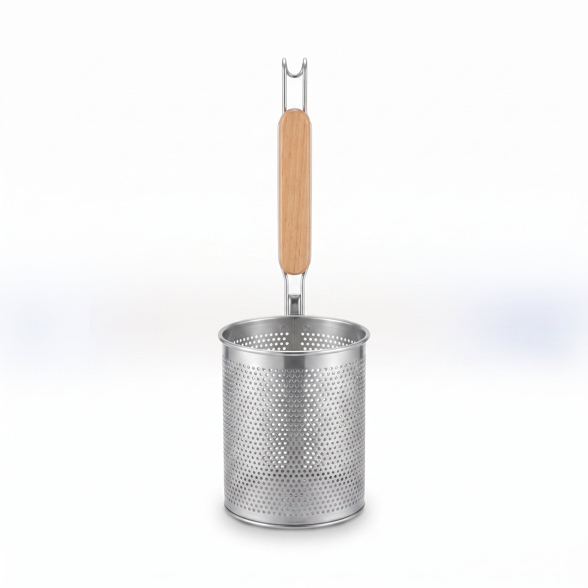 Yanek Stainless Steel Frying Mesh Baskets With Wooden Ladle