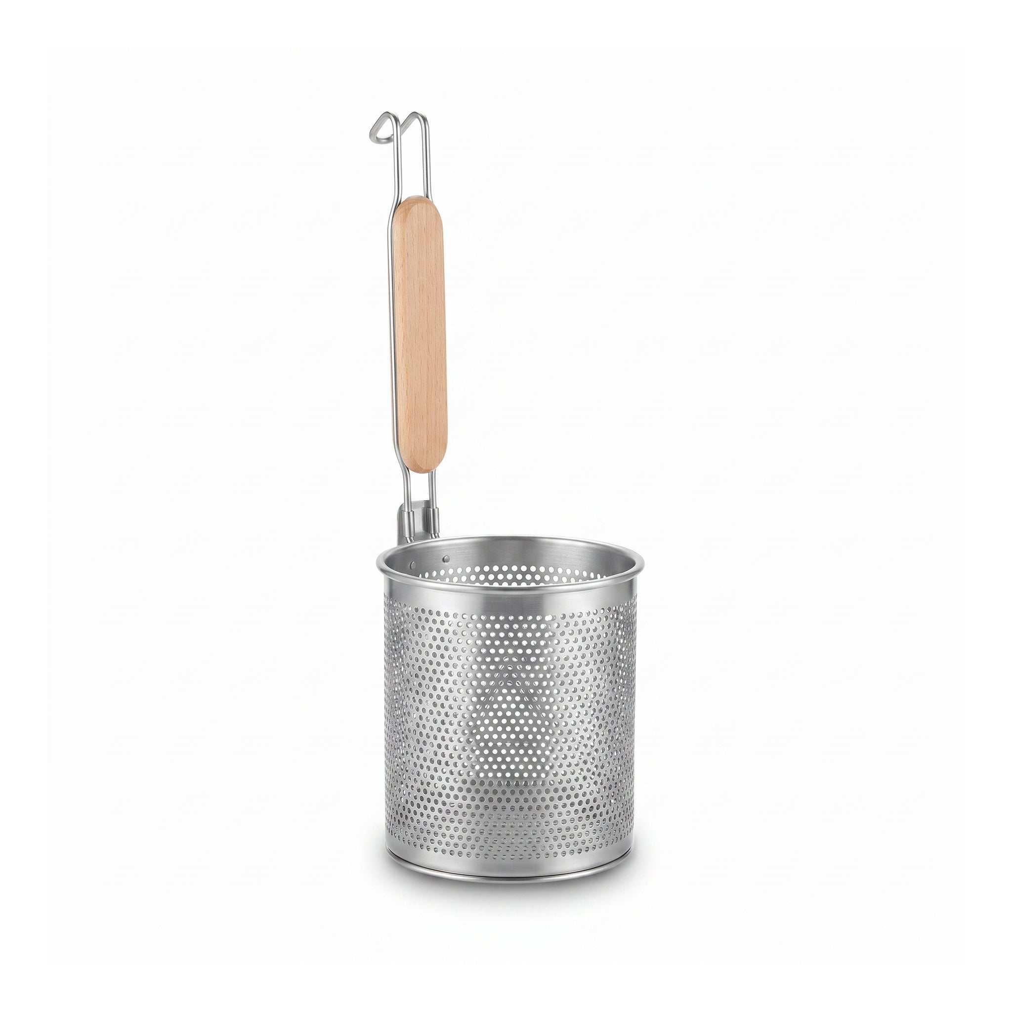 Yanek Stainless Steel Frying Mesh Baskets With Wooden Ladle