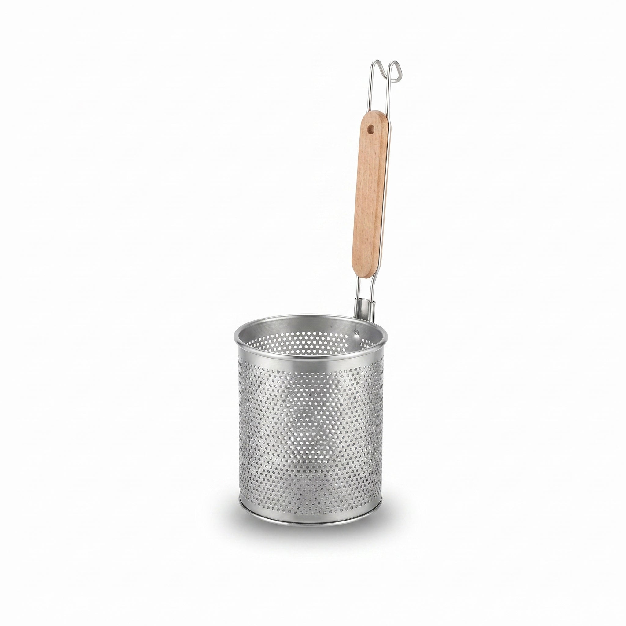 Yanek Stainless Steel Frying Mesh Baskets With Wooden Ladle