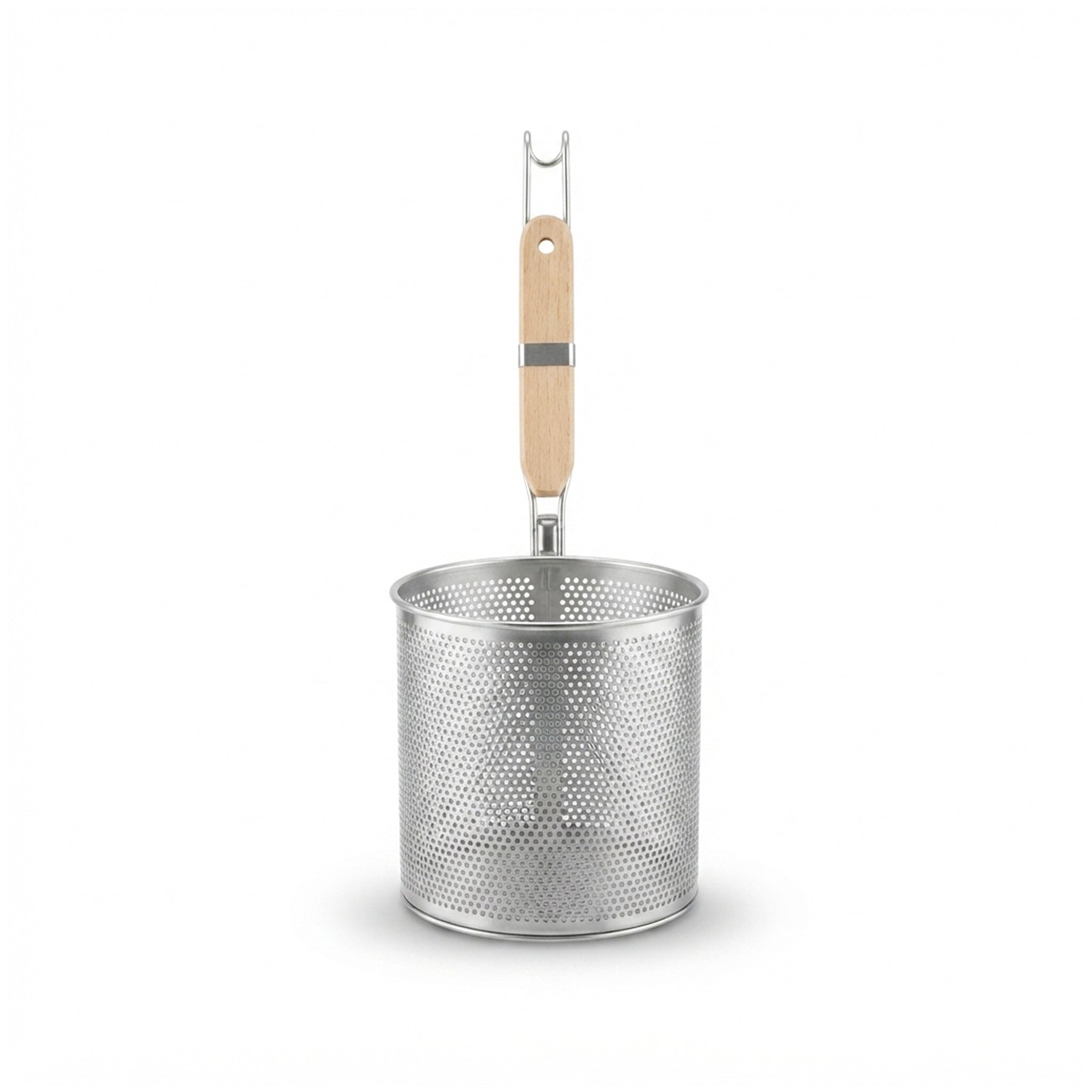 Yanek Stainless Steel Frying Mesh Baskets With Wooden Ladle