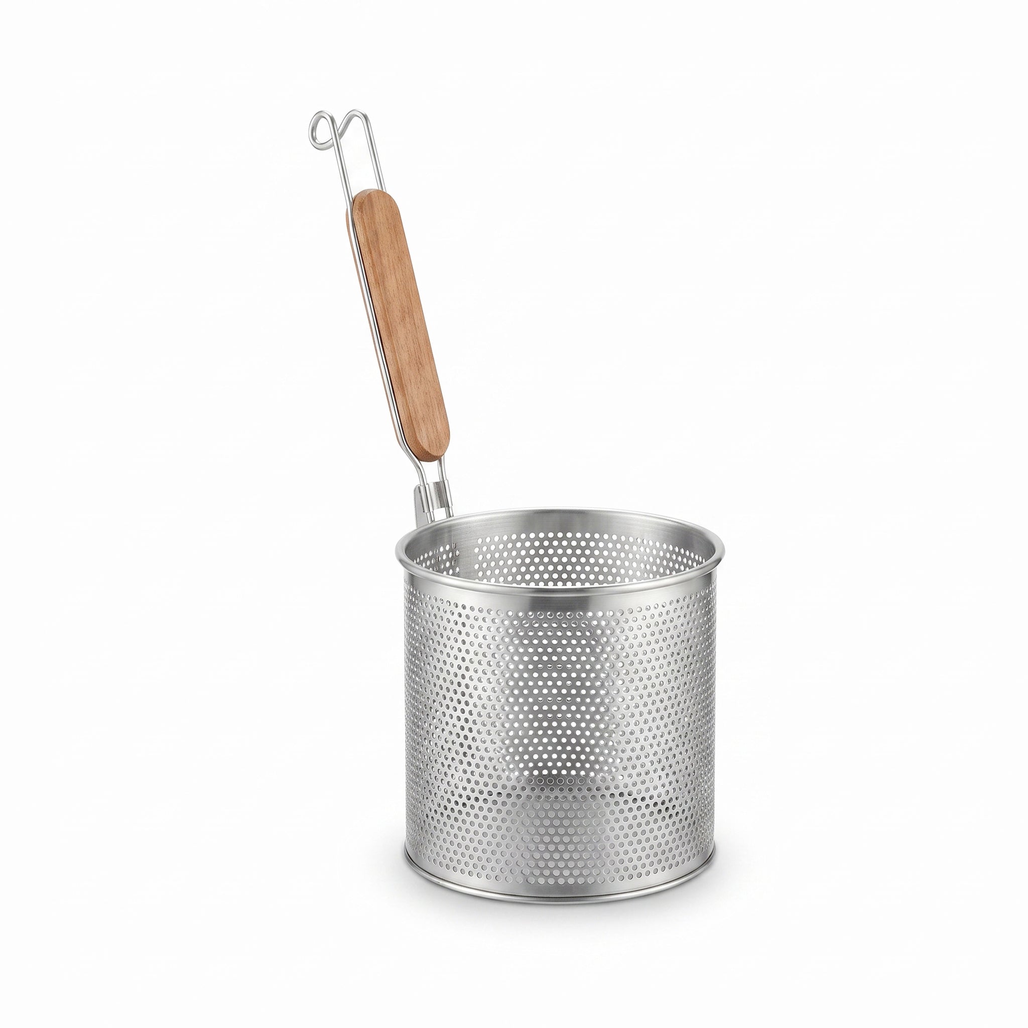 Yanek Stainless Steel Frying Mesh Baskets With Wooden Ladle
