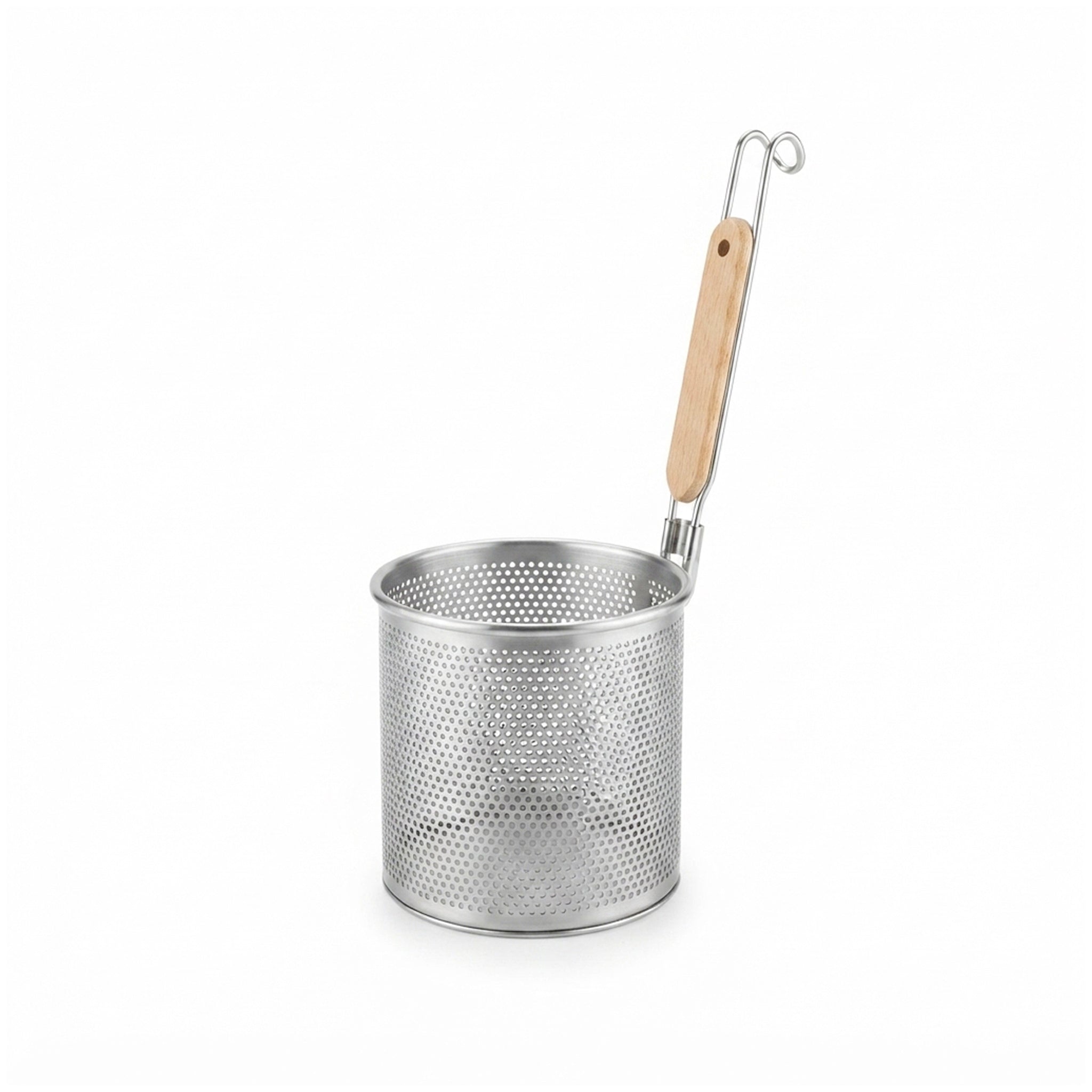 Yanek Stainless Steel Frying Mesh Baskets With Wooden Ladle