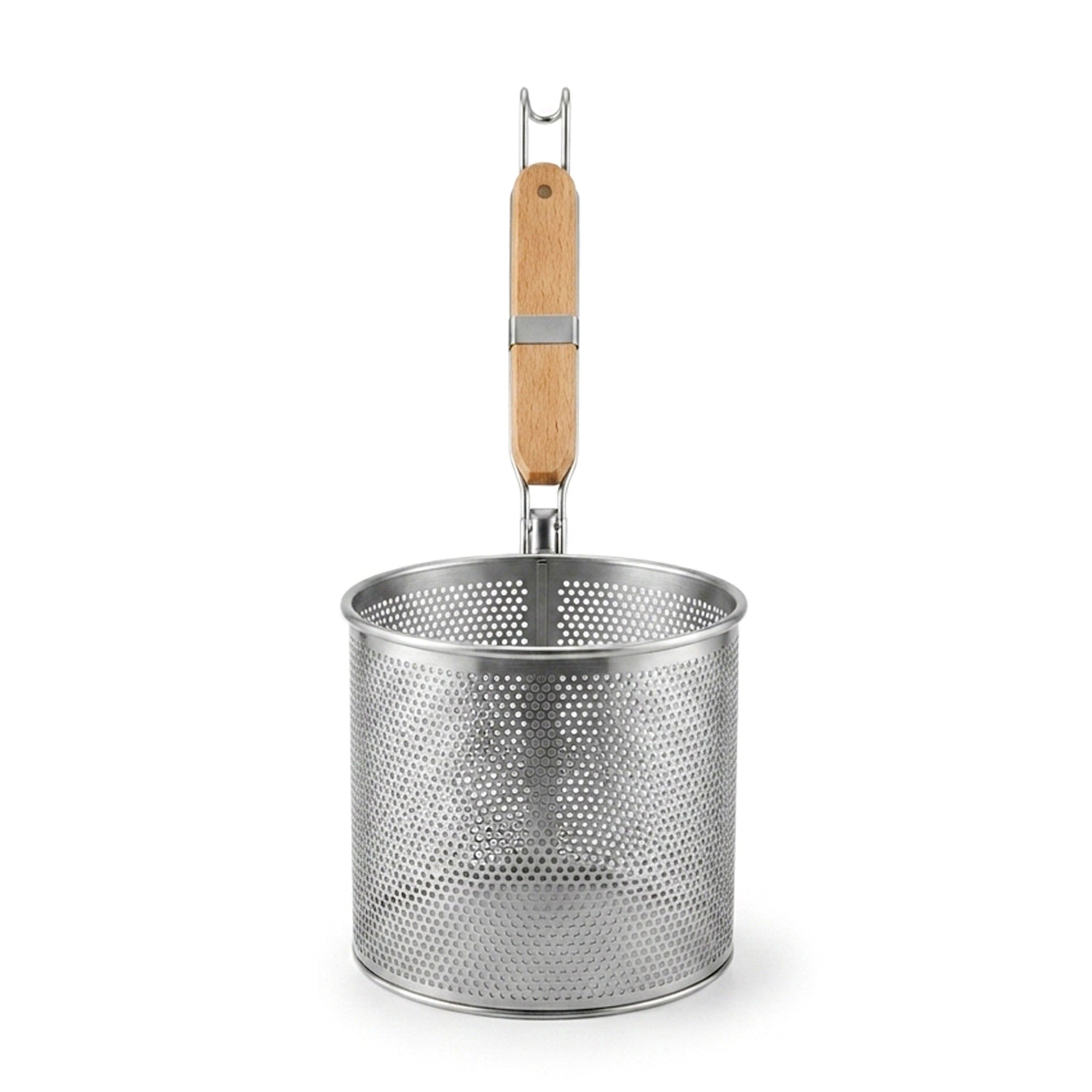 Yanek Stainless Steel Frying Mesh Baskets With Wooden Ladle