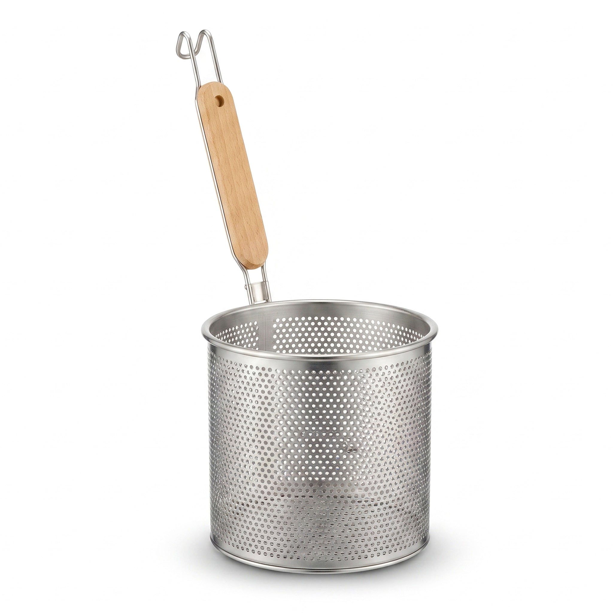 Yanek Stainless Steel Frying Mesh Baskets With Wooden Ladle