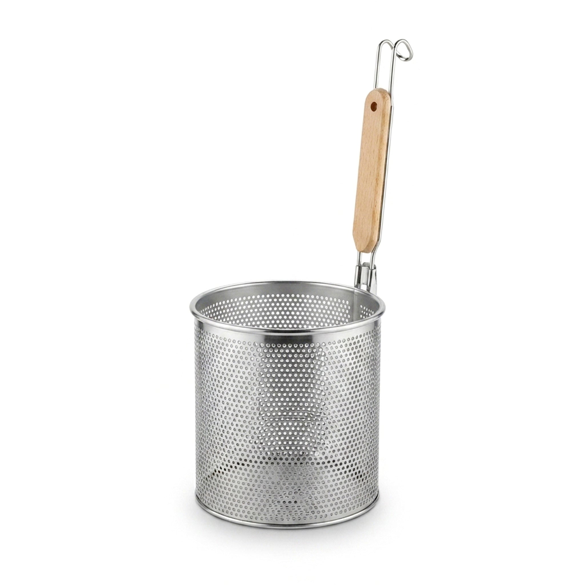 Yanek Stainless Steel Frying Mesh Baskets With Wooden Ladle