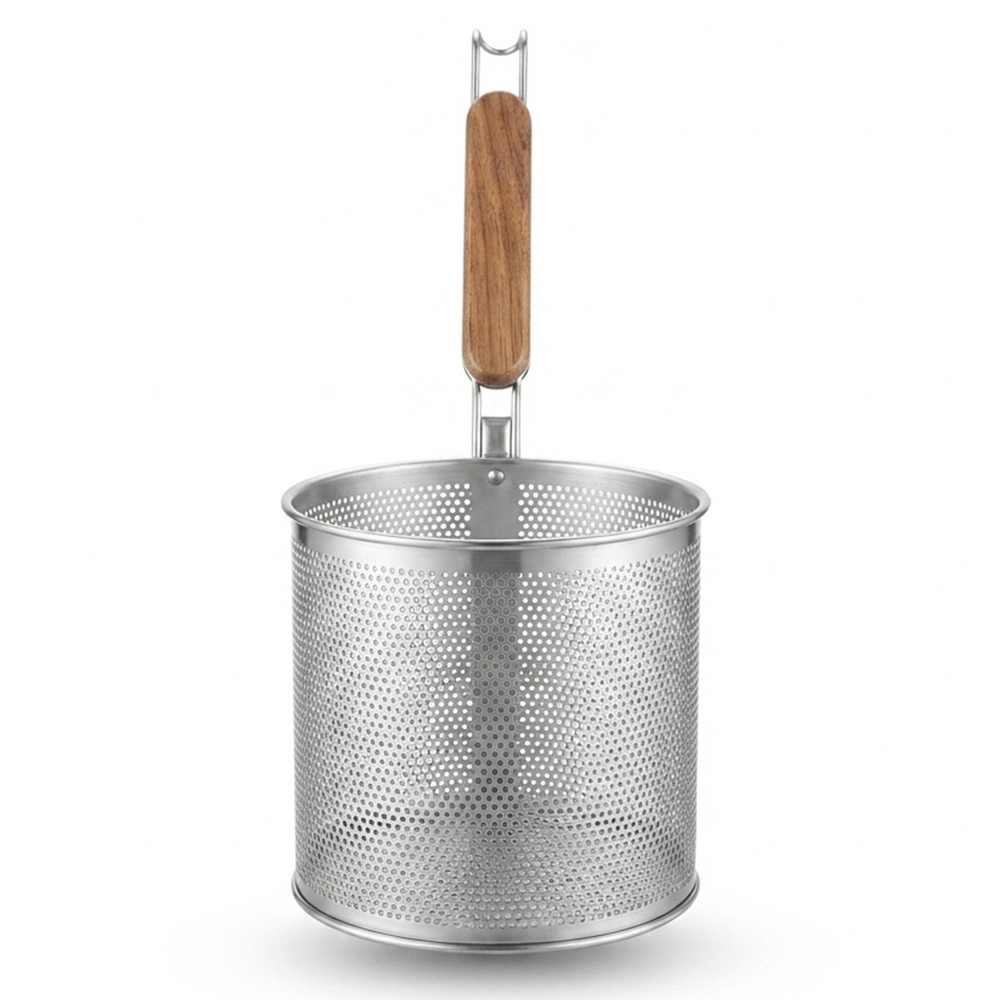 Yanek Stainless Steel Frying Mesh Baskets With Wooden Ladle