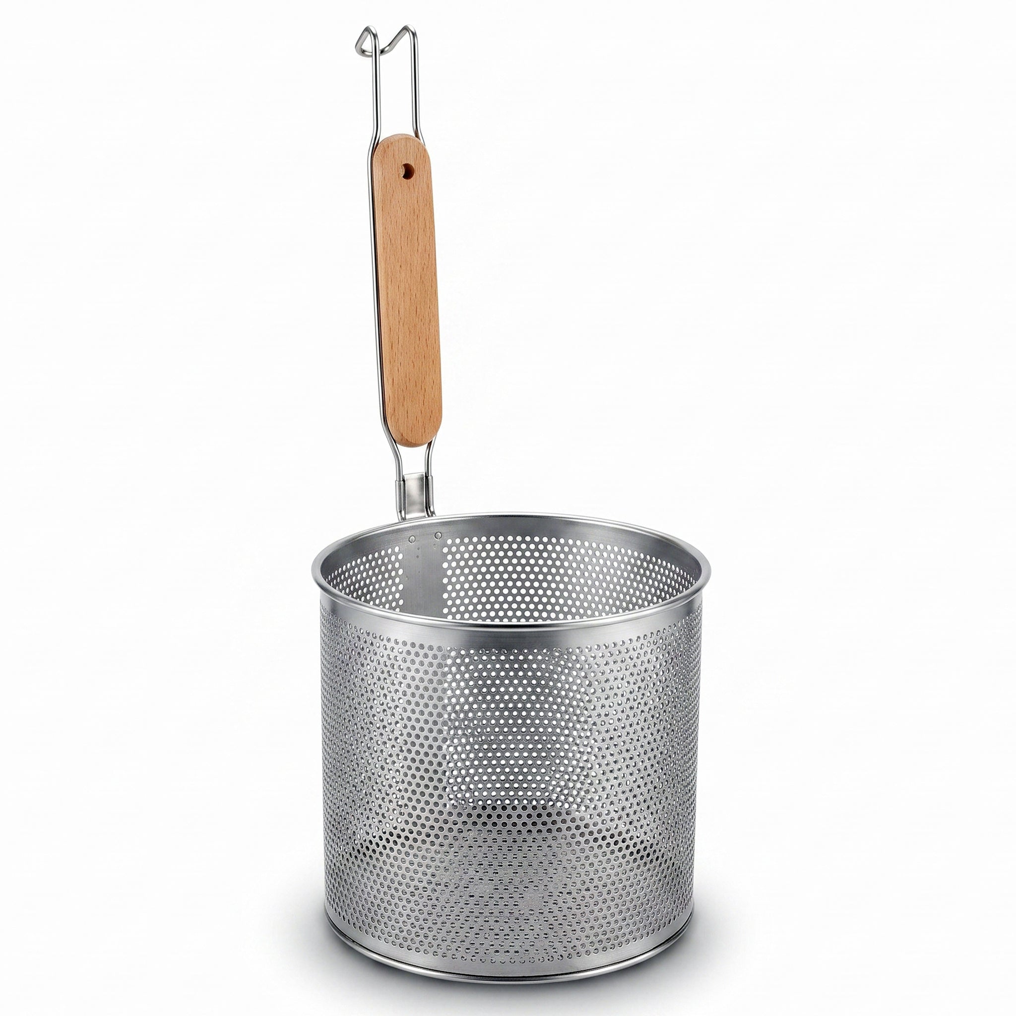 Yanek Stainless Steel Frying Mesh Baskets With Wooden Ladle