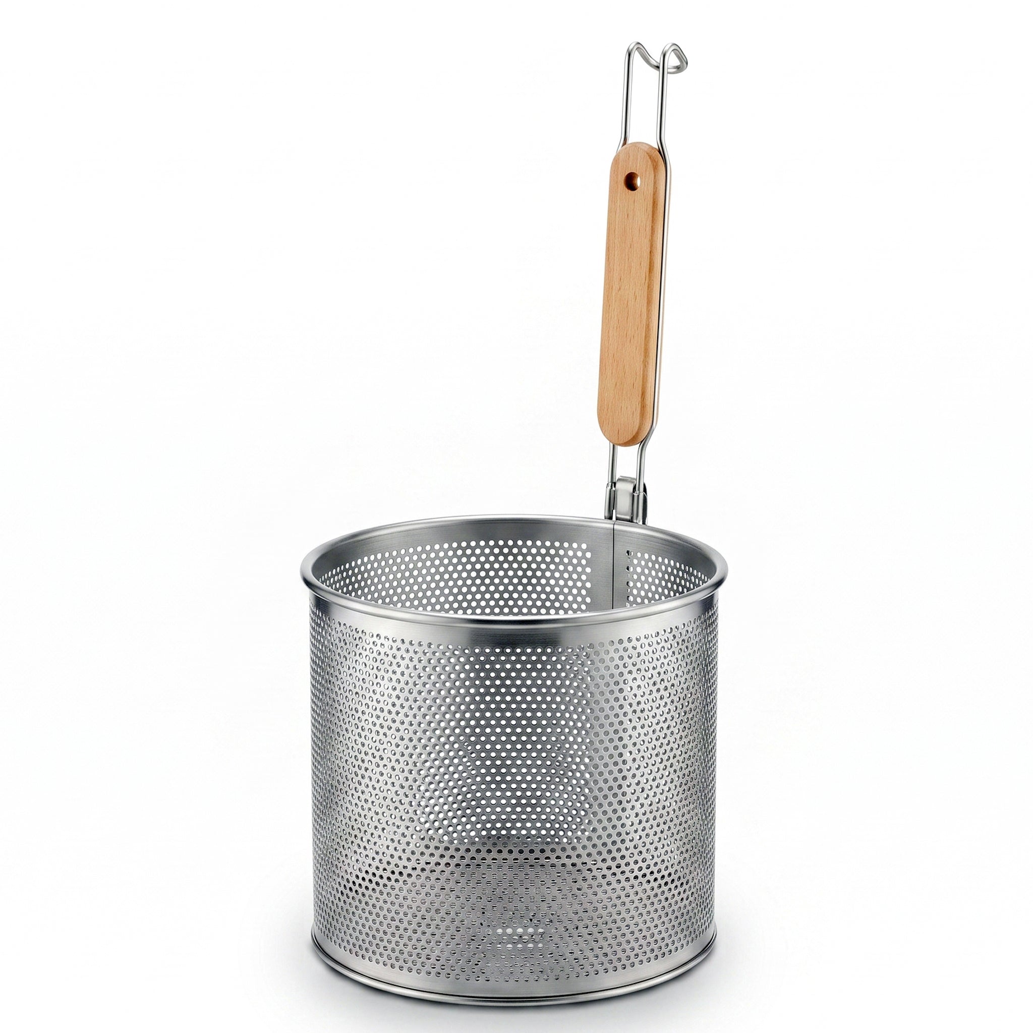 Yanek Stainless Steel Frying Mesh Baskets With Wooden Ladle