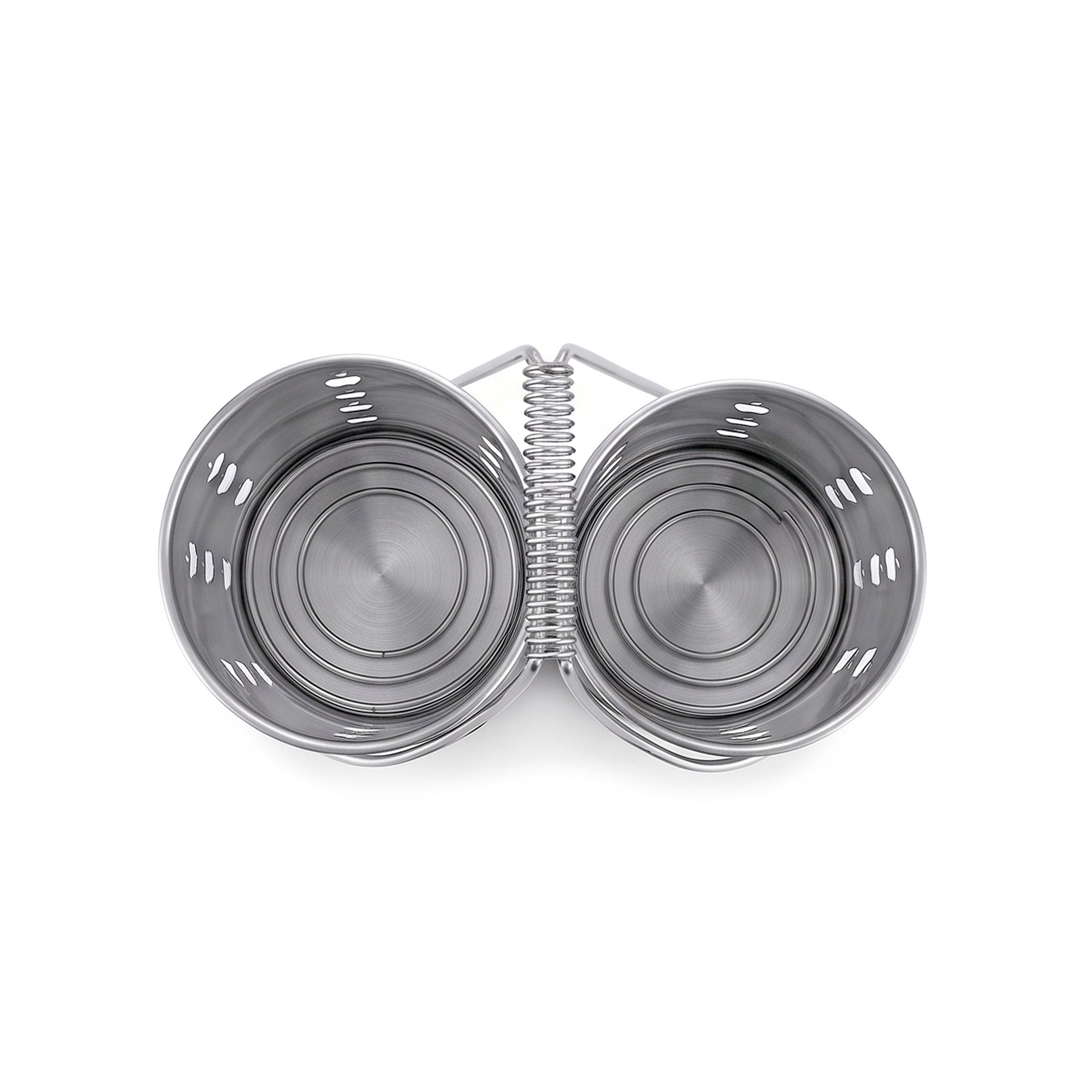 Crest 2-Portion Stainless Steel Spoon Holder