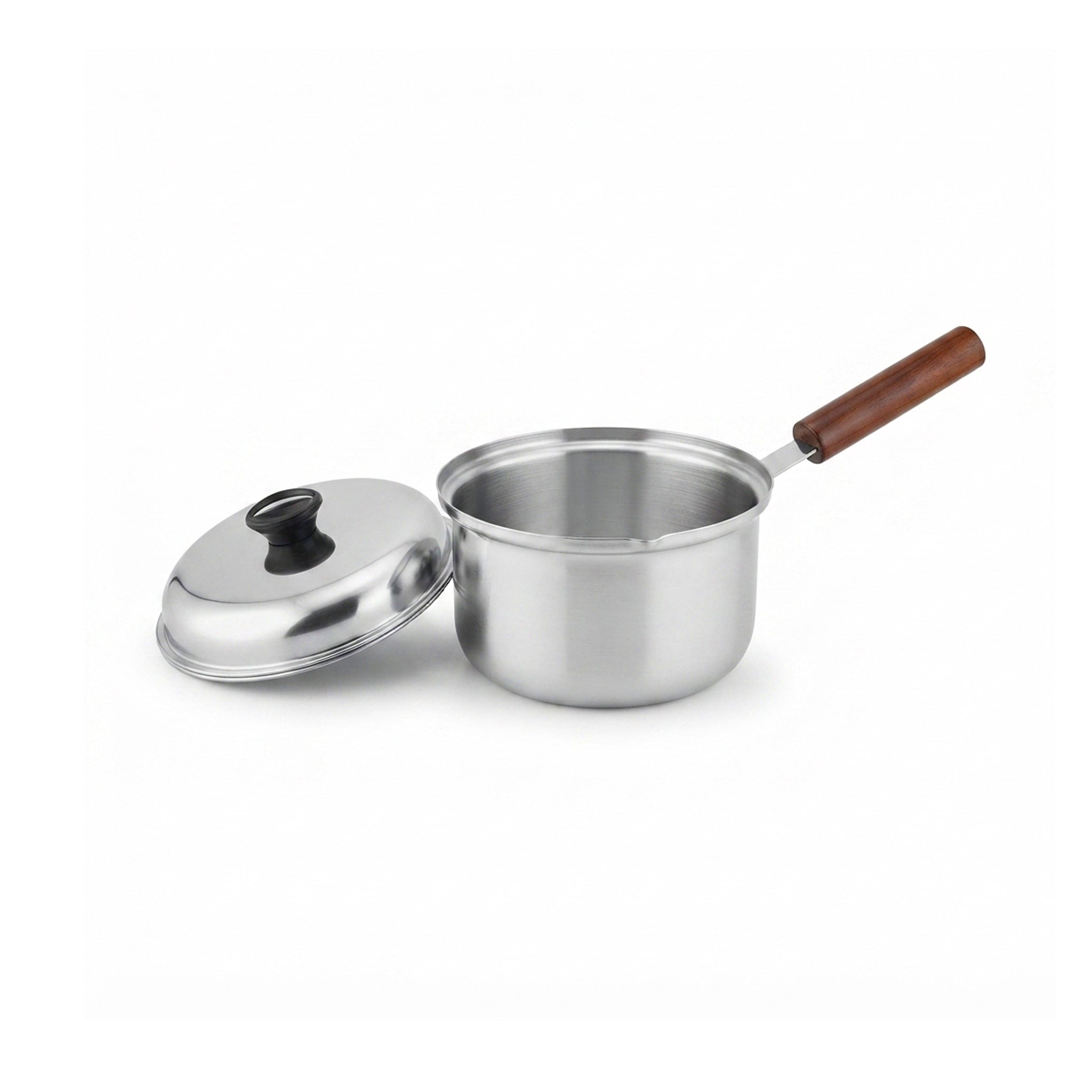 R/S Stainless Steel Sauce Pans With Wooden Handle