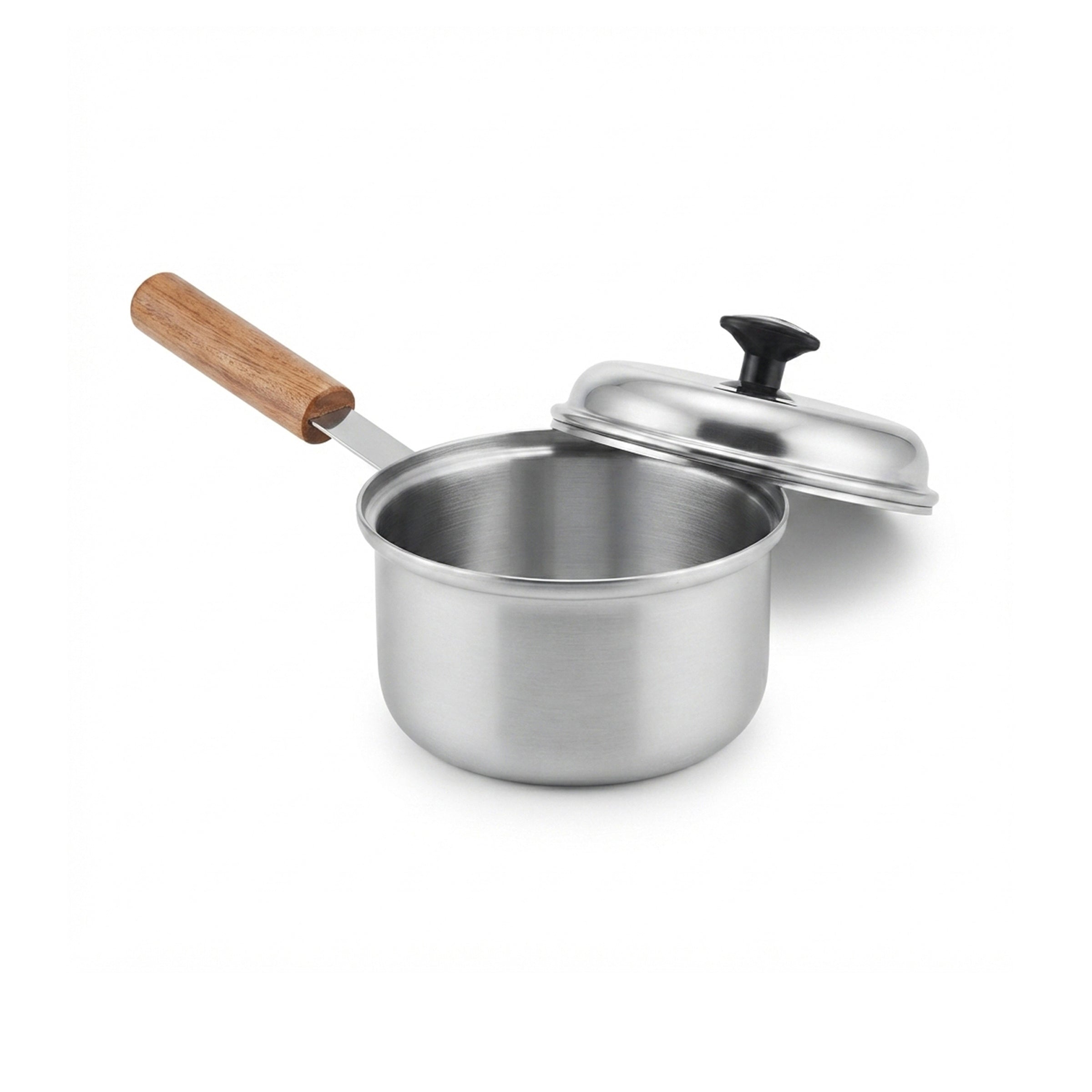 R/S Stainless Steel Sauce Pans With Wooden Handle