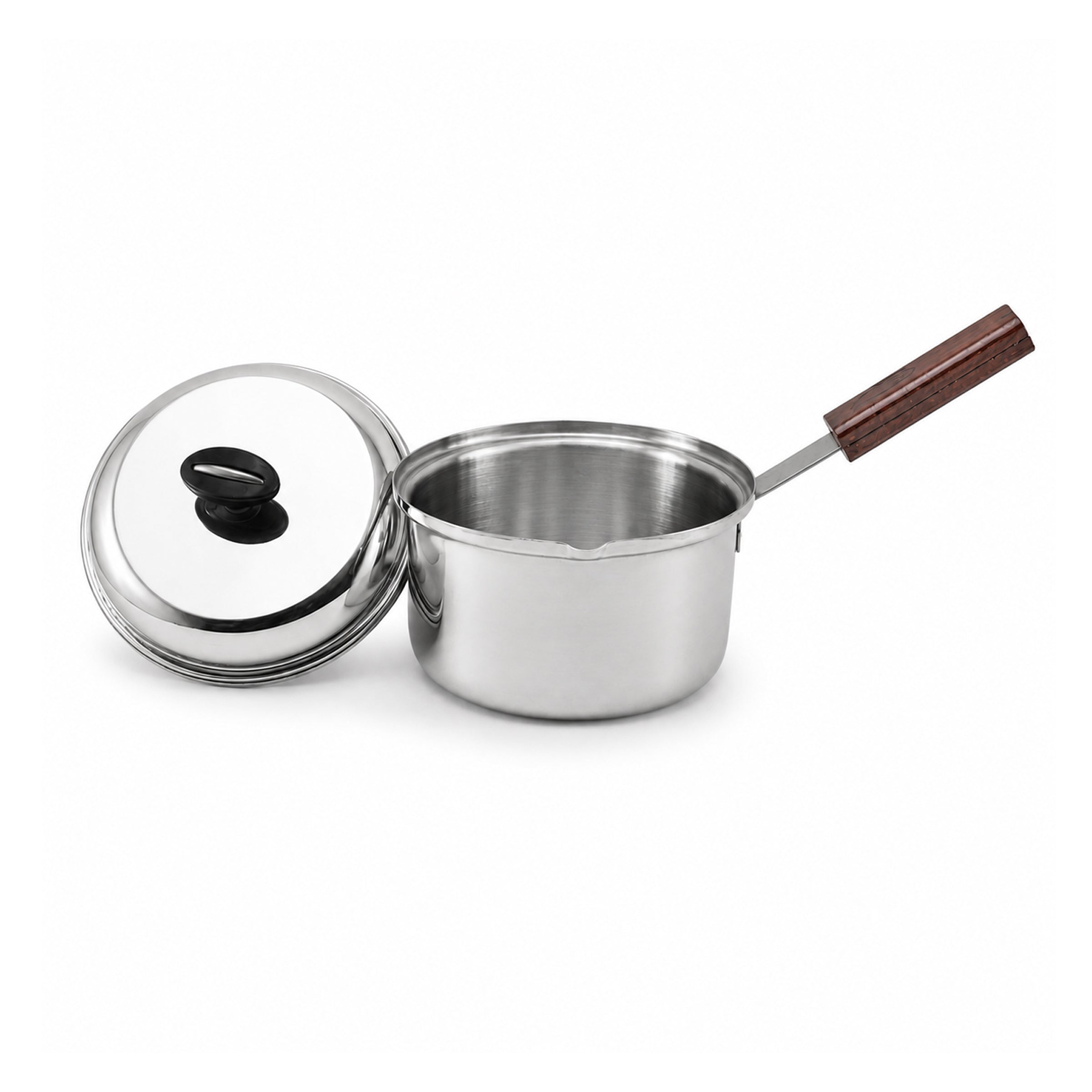 R/S Stainless Steel Sauce Pans With Wooden Handle