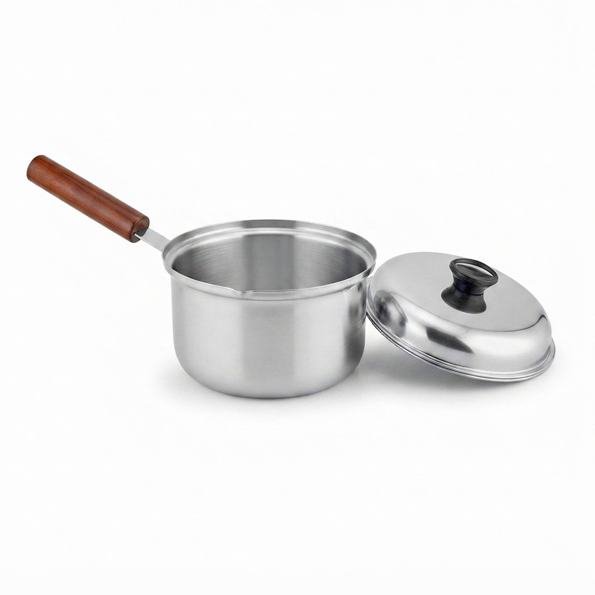 R/S Stainless Steel Sauce Pans With Wooden Handle