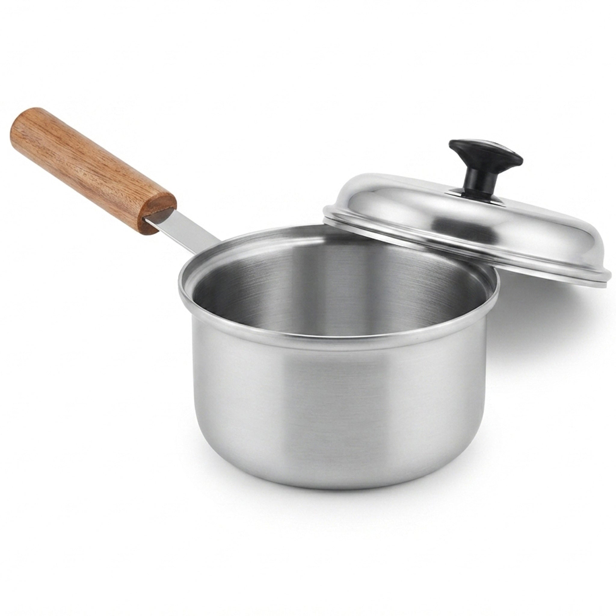R/S Stainless Steel Sauce Pans With Wooden Handle