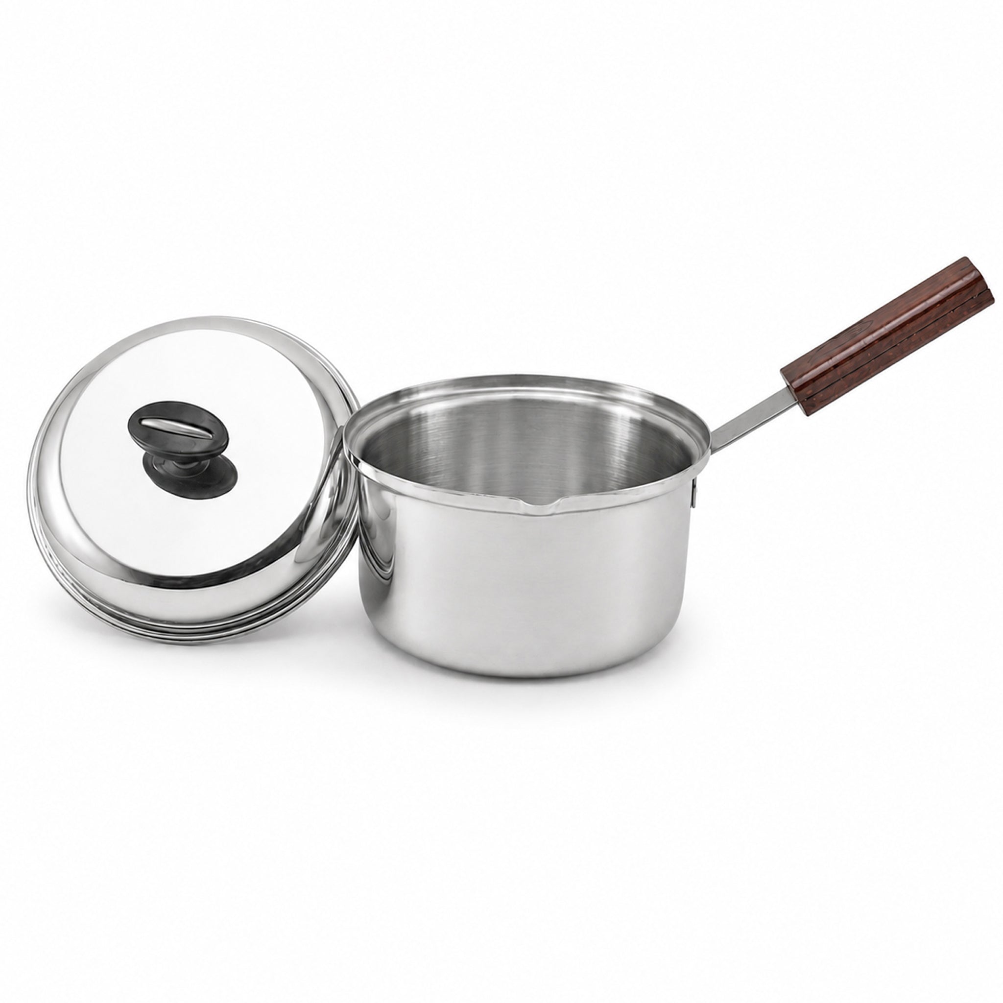 R/S Stainless Steel Sauce Pans With Wooden Handle