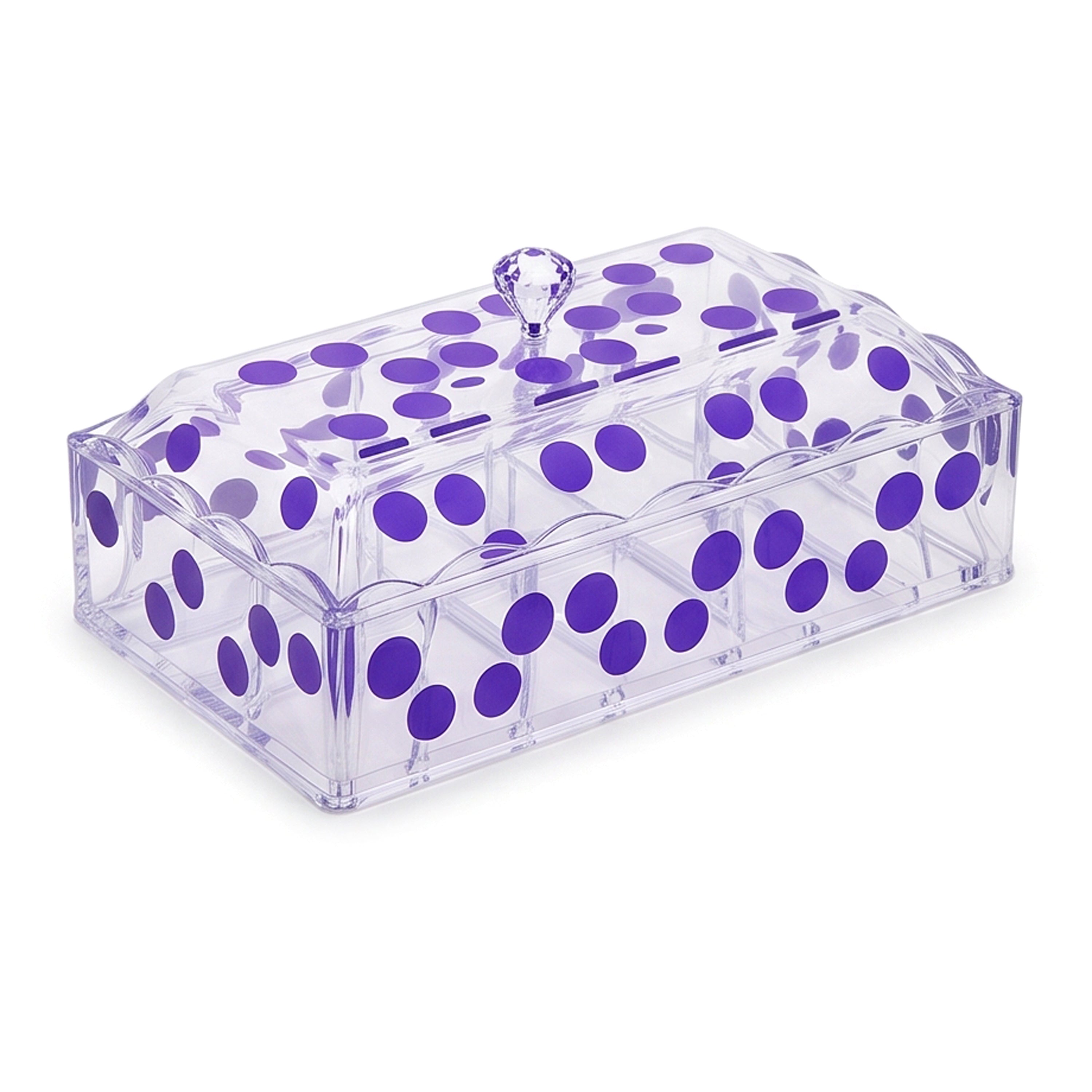Acryl 2-Portion Acrylic Rectangular Cutlery Storage Box