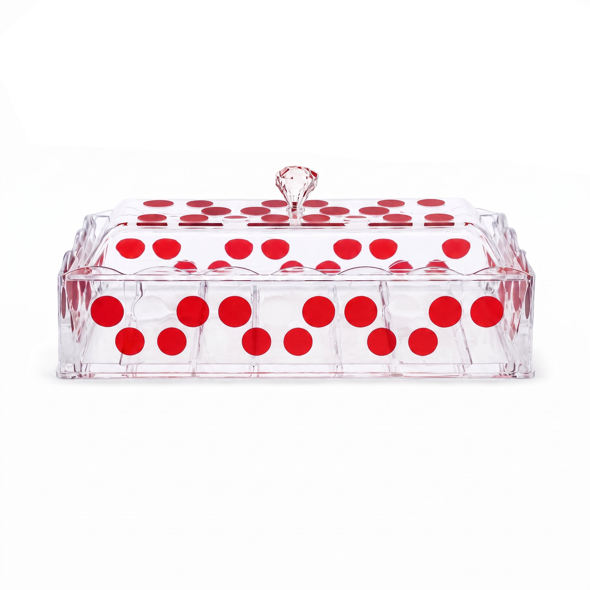 Acryl 2-Portion Acrylic Rectangular Cutlery Storage Box