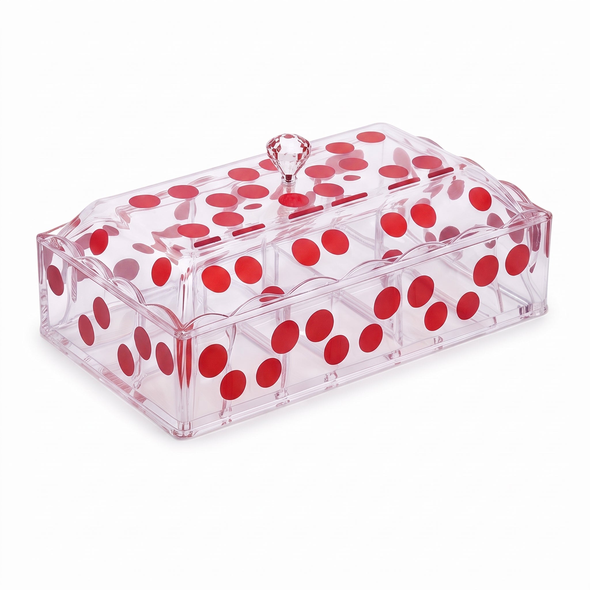 Acryl 2-Portion Acrylic Rectangular Cutlery Storage Box