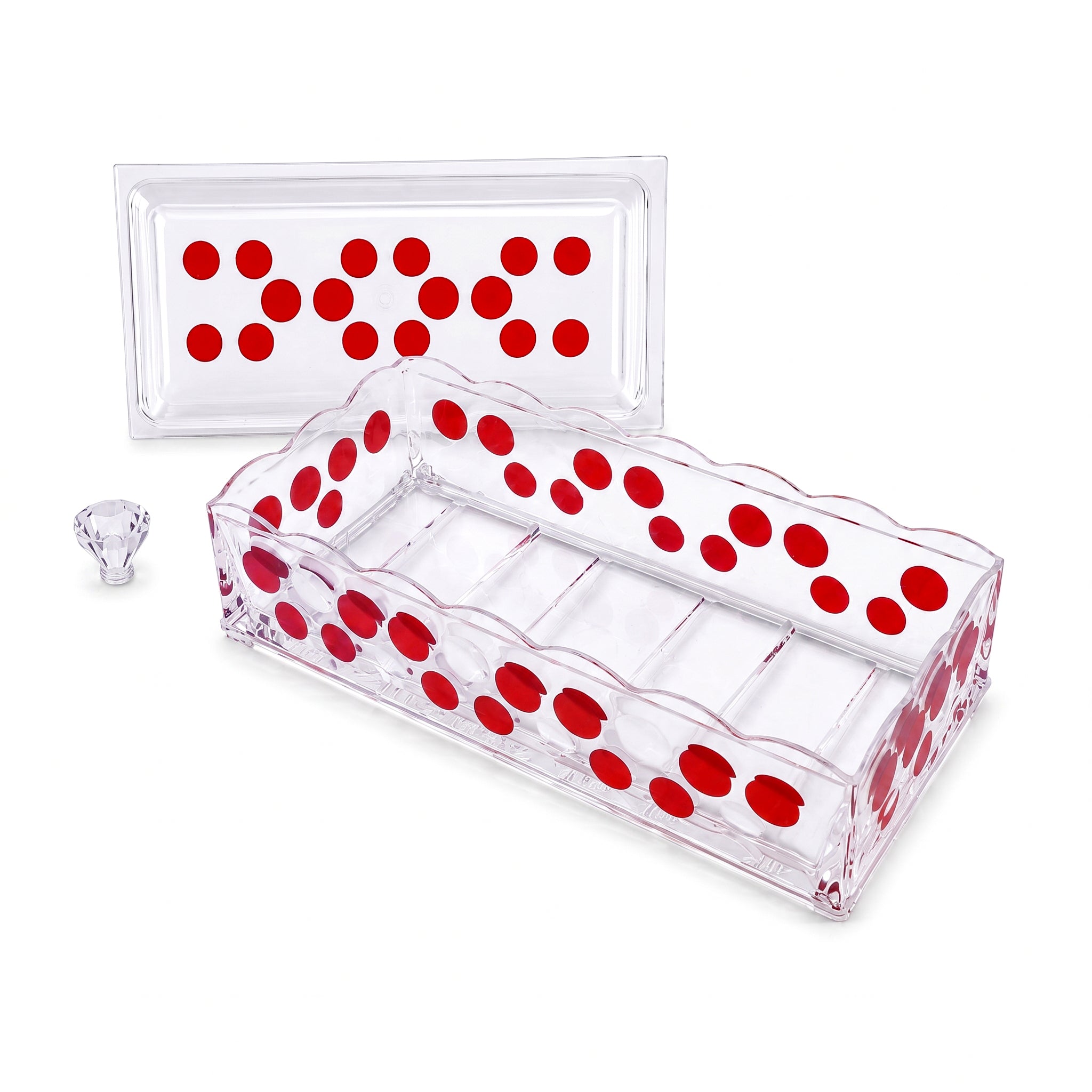 Acryl 2-Portion Acrylic Rectangular Cutlery Storage Box