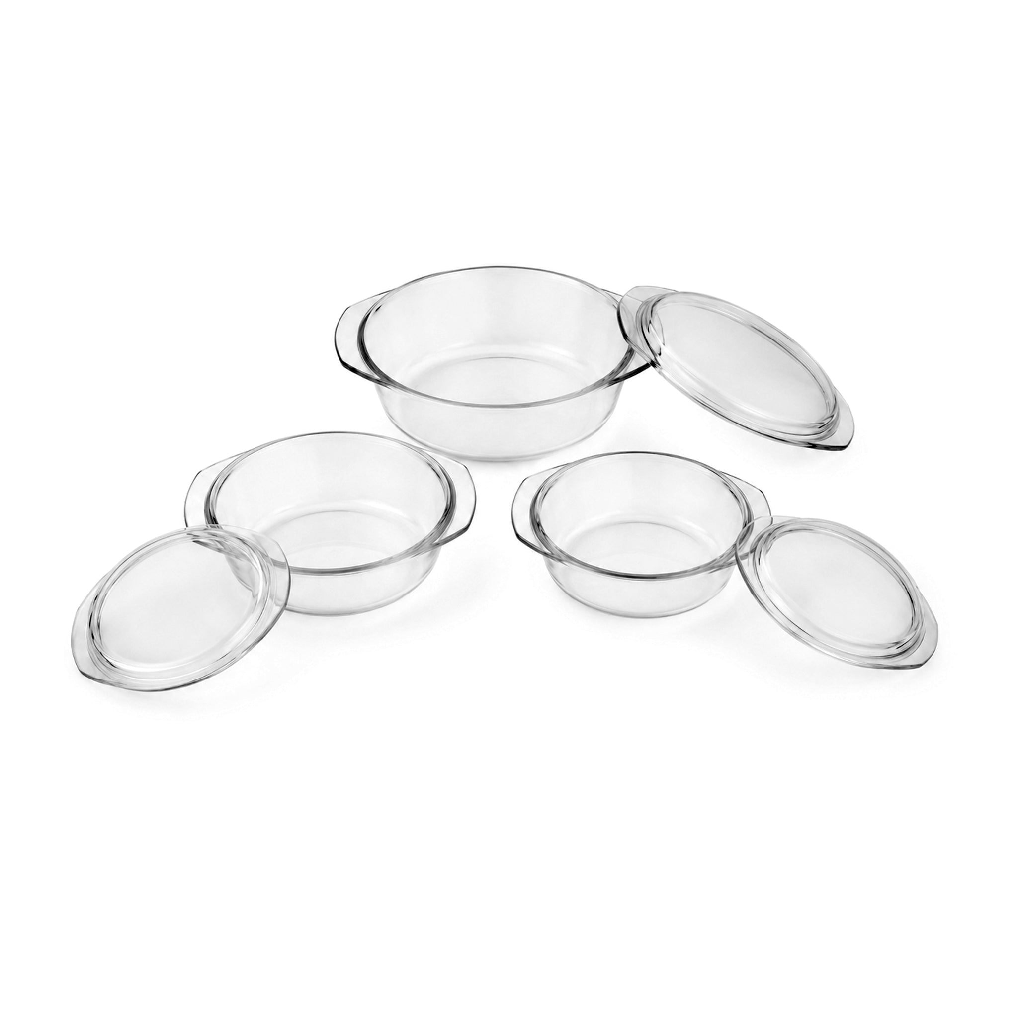Flora 3-piece Glass Casserole Dish Set