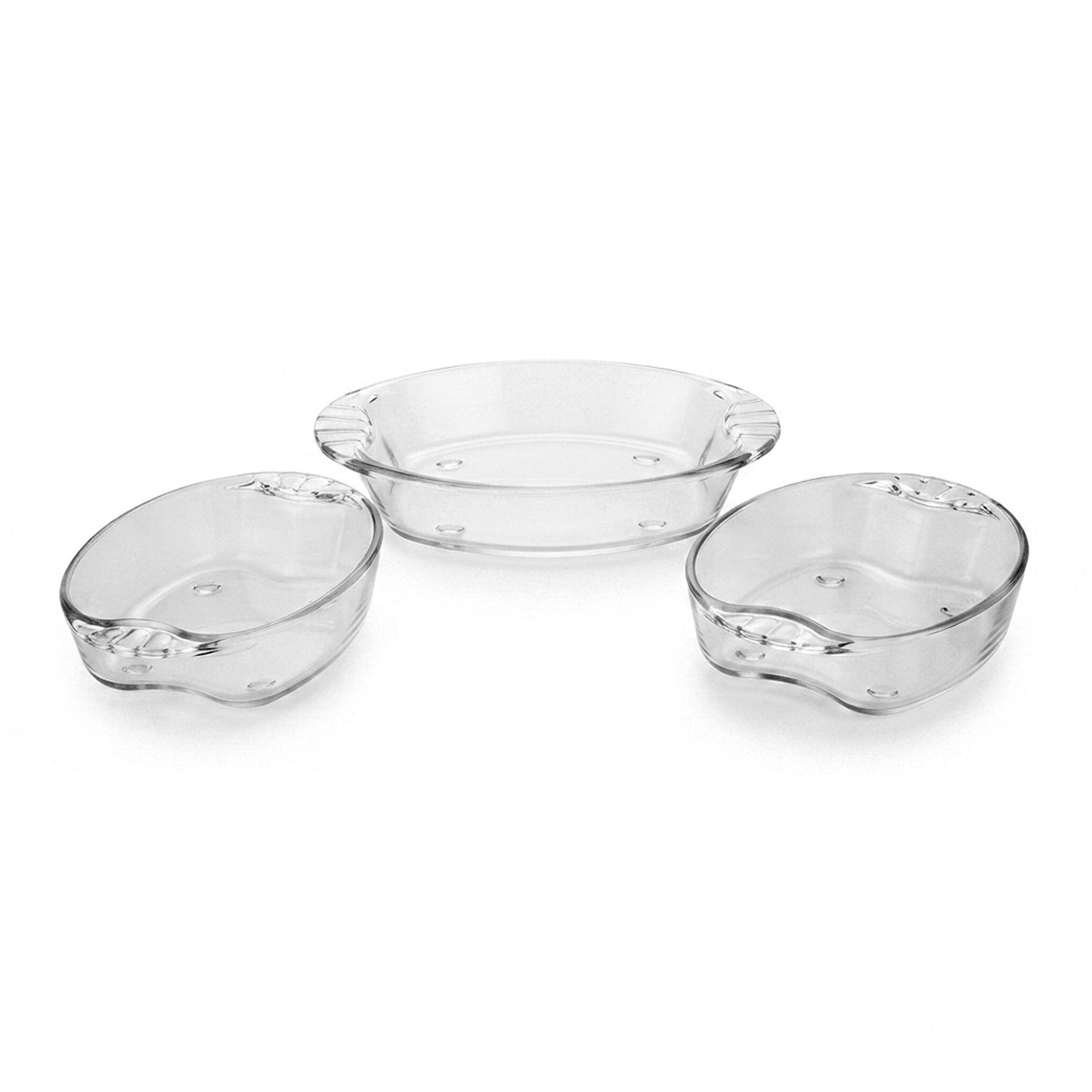 Noritazeh Primex 3-Pieces Glass Oval Dishes
