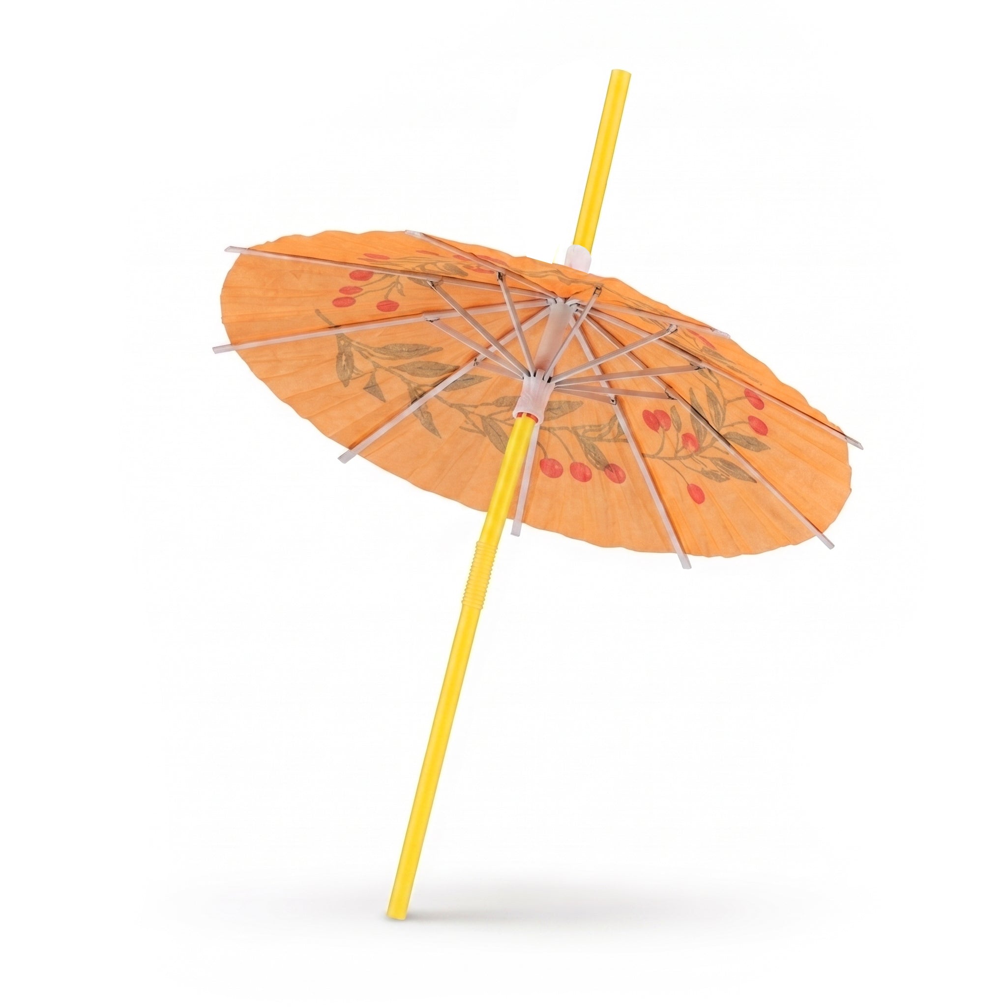 Artistic Plastic Multi-Colored Umbrella Straws Pack